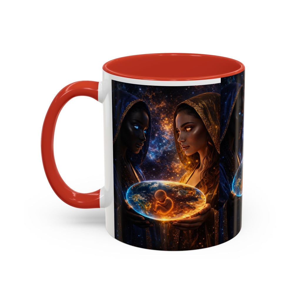 Mystic Sisters Coffee Mug — Cosmic Duality Art 11/15oz Accent Mug
