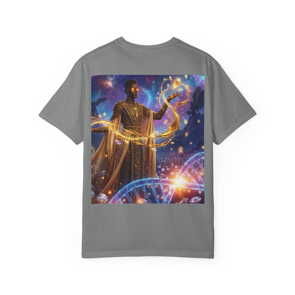 Cosmic Sorcerer T-Shirt — Celestial Magic Art Tee