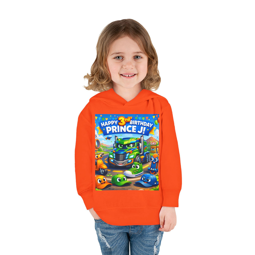 Toddler Hoodie — Colorful Birthday Truck & Candy Party Kids Pullover
