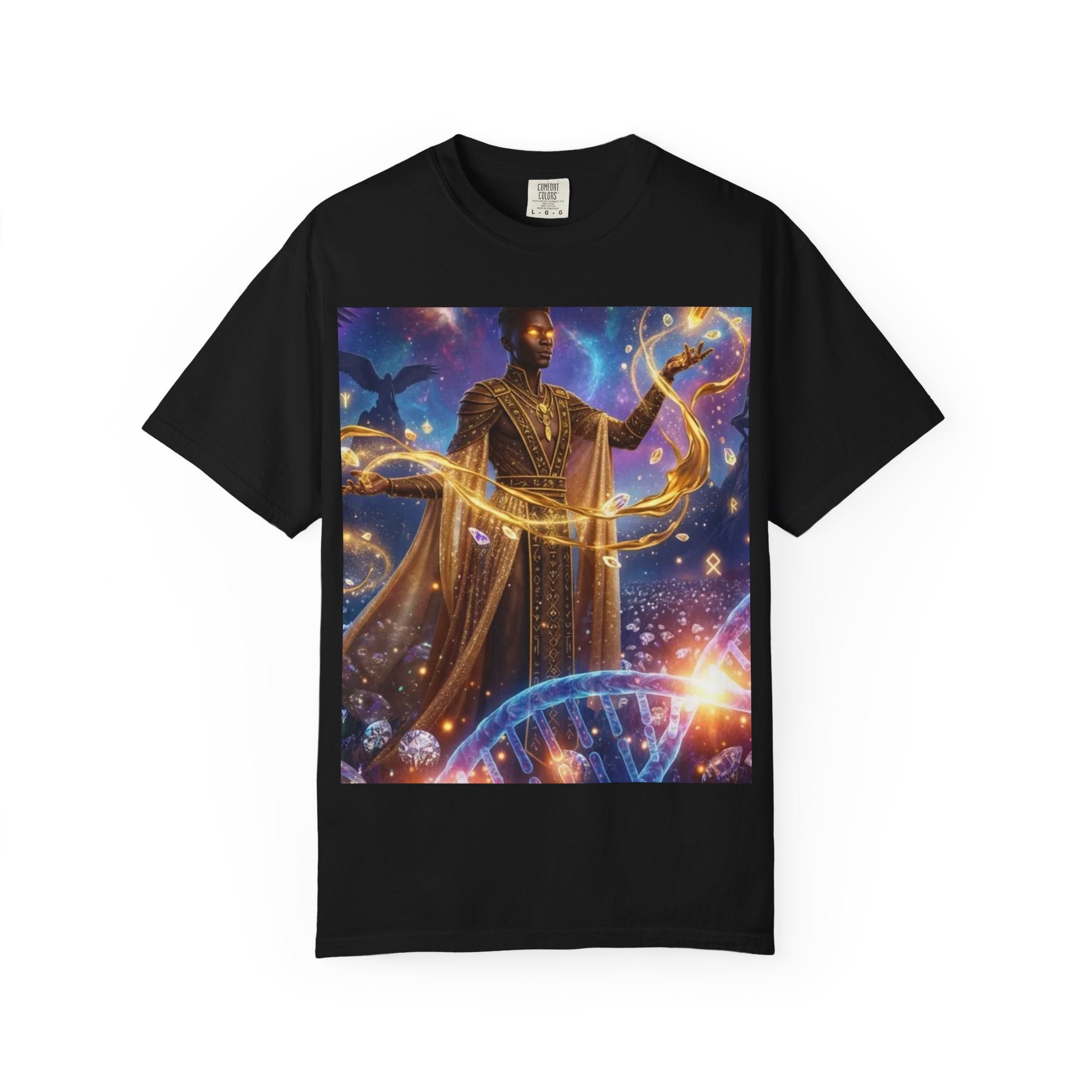 Cosmic Sorcerer T-Shirt — Celestial Magic Art Tee
