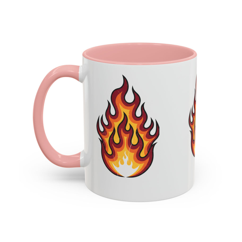 Flame Graphic Coffee Mug - Bold Accent Fire Design (11/15oz)
