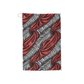 Red & Black Wave Pattern Golf Towel – Microfiber Golf Club Towel with Grommet & Hook