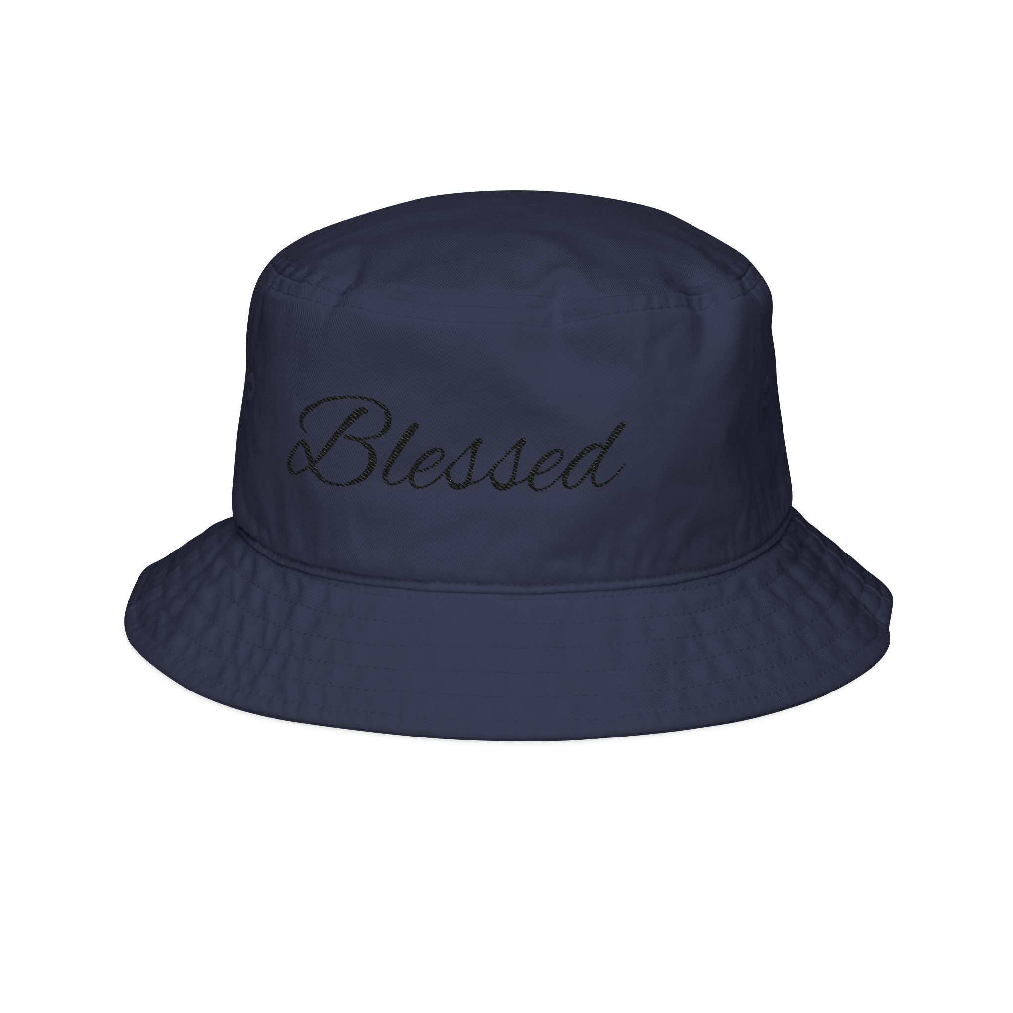 Blessed Embroidered Bucket Hat — Casual Faith-Inspired Sun Hat