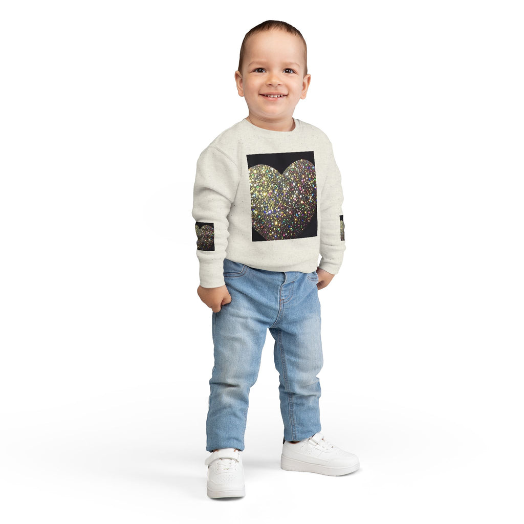 Glitter Heart Toddler Sweatshirt — Sparkly Sequin Heart Pullover for Kids