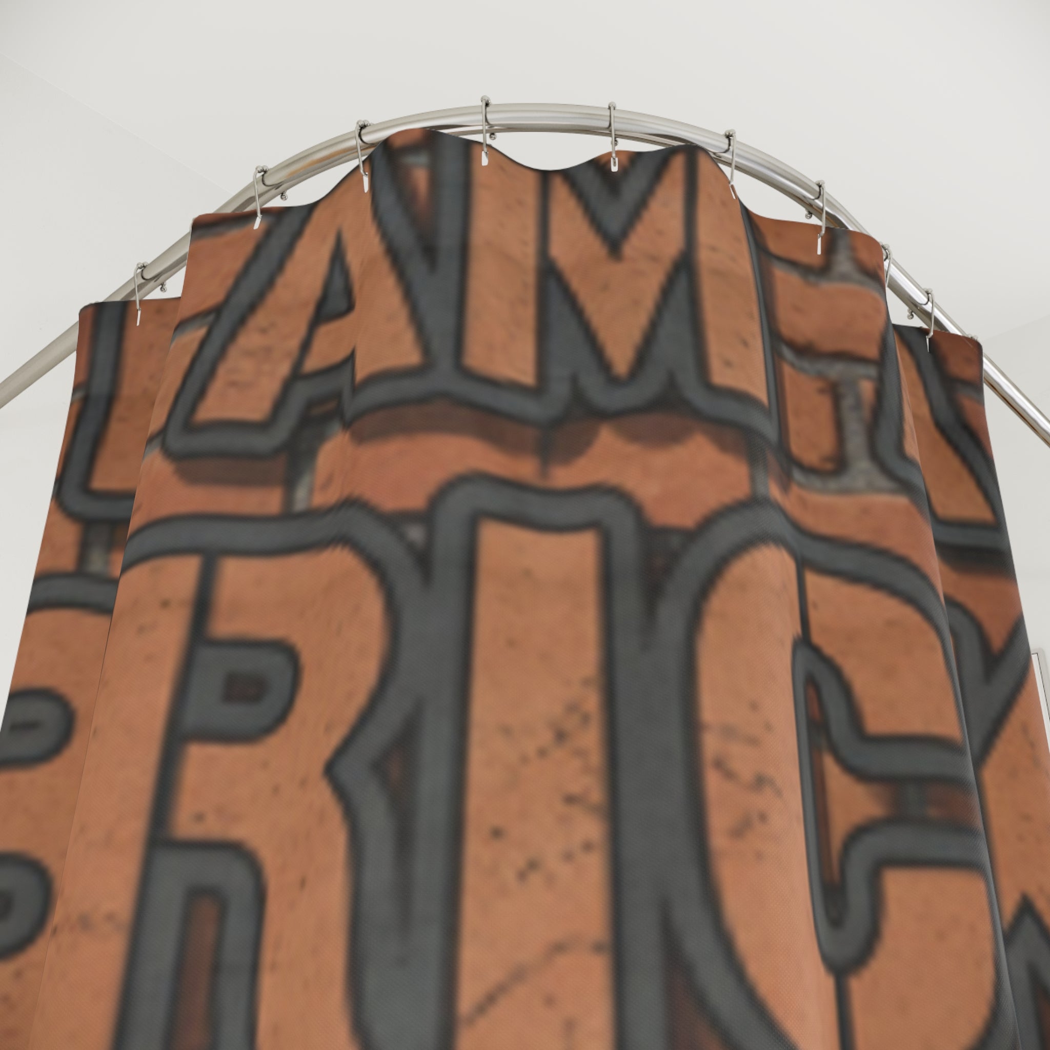 Brick Layer Shower Curtain — 'I Am A Brick Layer' Industrial Bathroom Decor