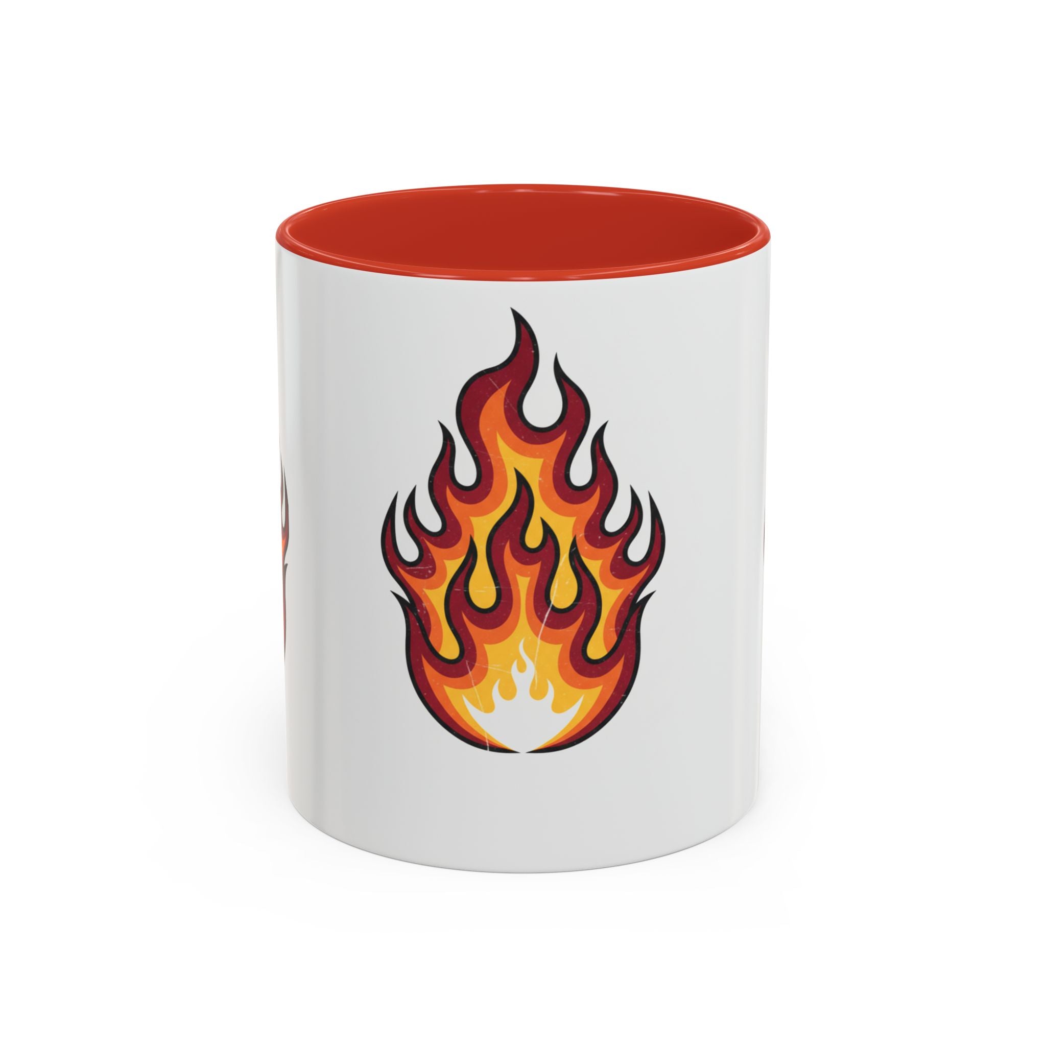 Flame Graphic Coffee Mug - Bold Accent Fire Design (11/15oz)