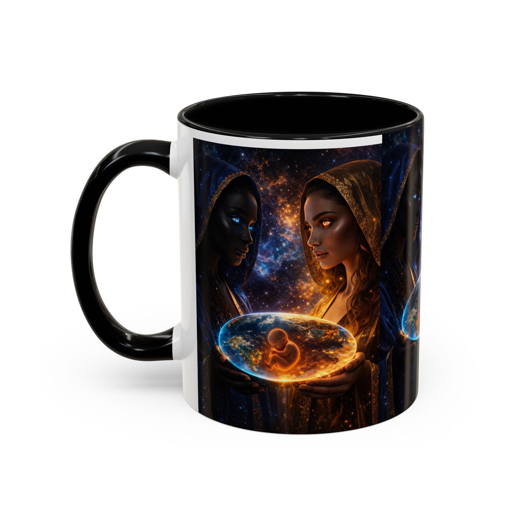 Mystic Sisters Coffee Mug — Cosmic Duality Art 11/15oz Accent Mug