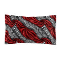 Red Glitter Ribbon Zebra Microfiber Pillow Sham — Bold Glam Home Decor