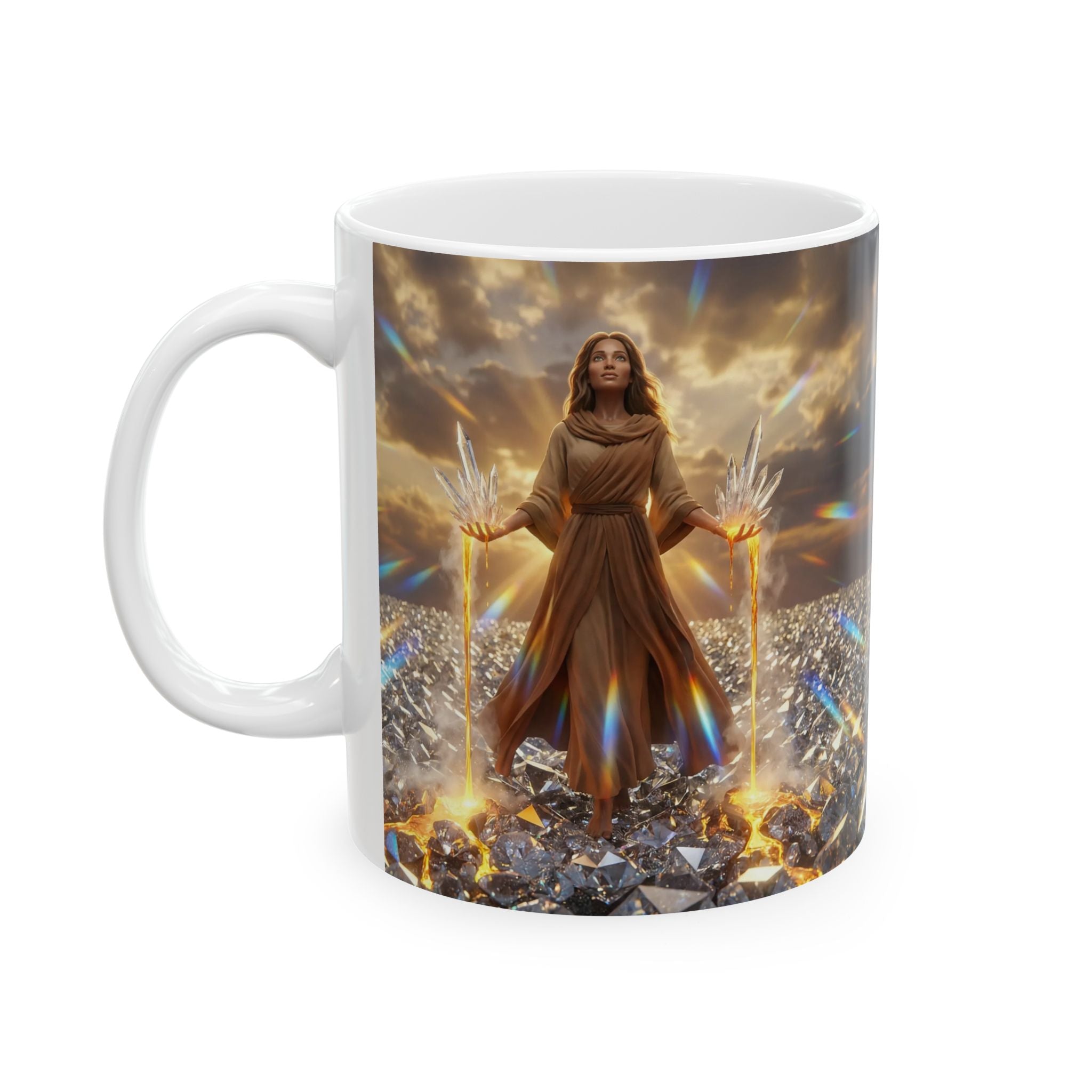 Inspirational Angel & Light Ceramic Mug — Spiritual Faith Coffee Cup (11oz, 15oz)