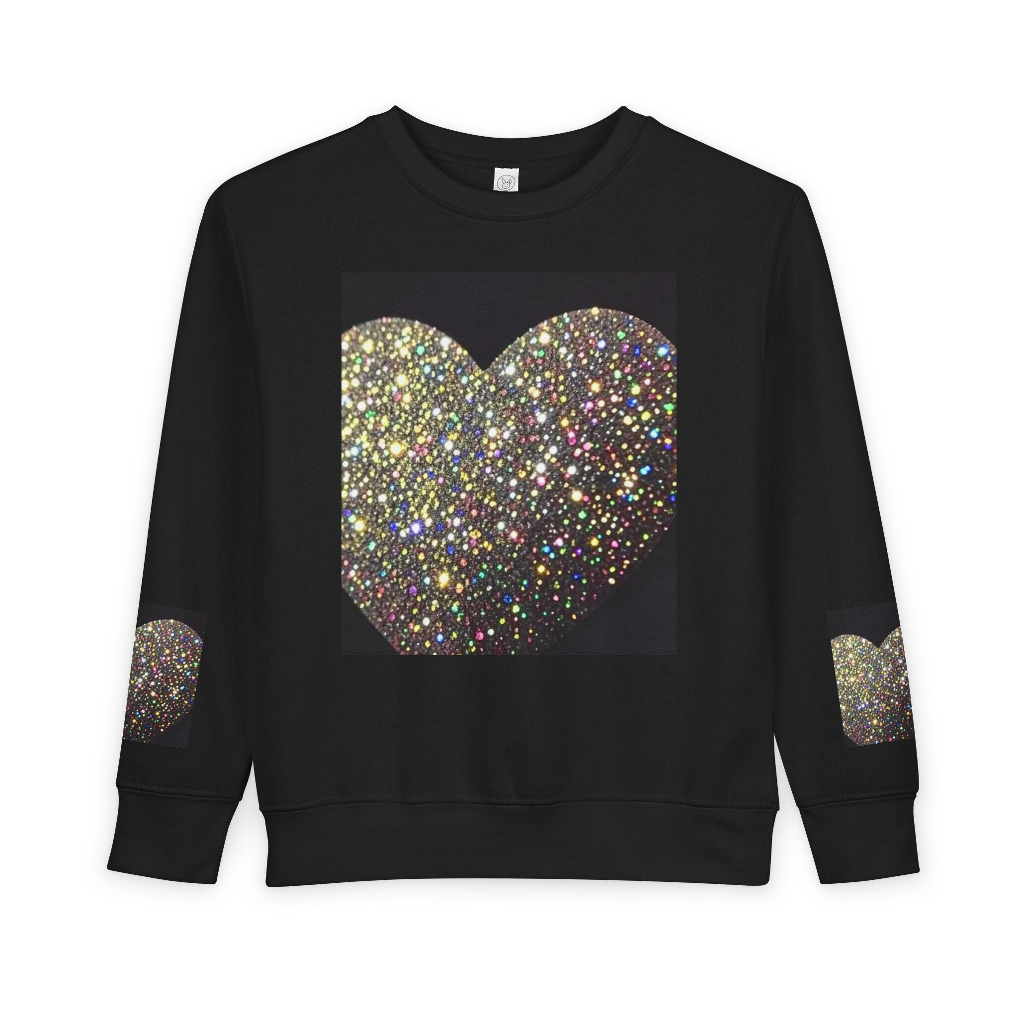 Glitter Heart Toddler Sweatshirt — Sparkly Sequin Heart Pullover for Kids