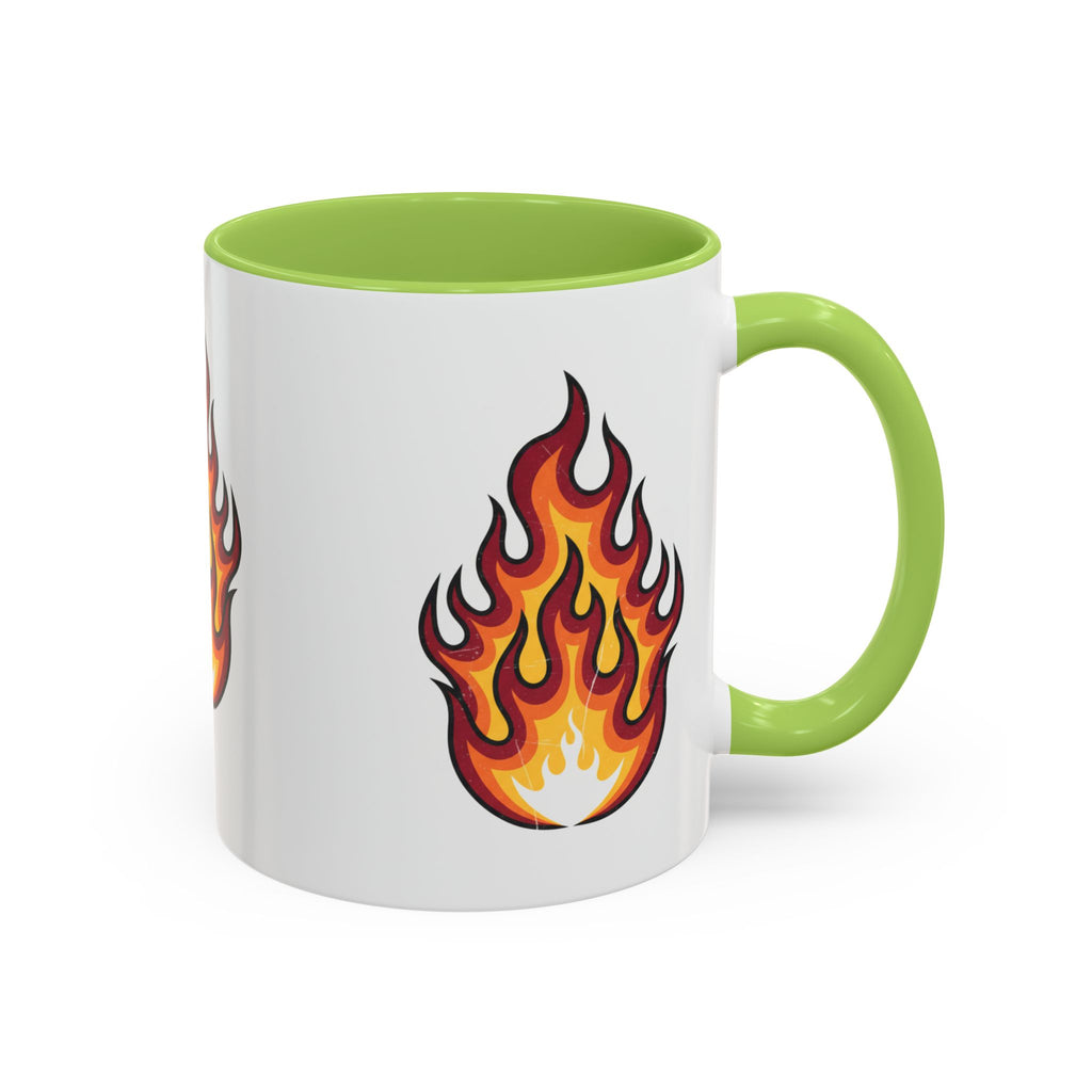 Flame Graphic Coffee Mug - Bold Accent Fire Design (11/15oz)