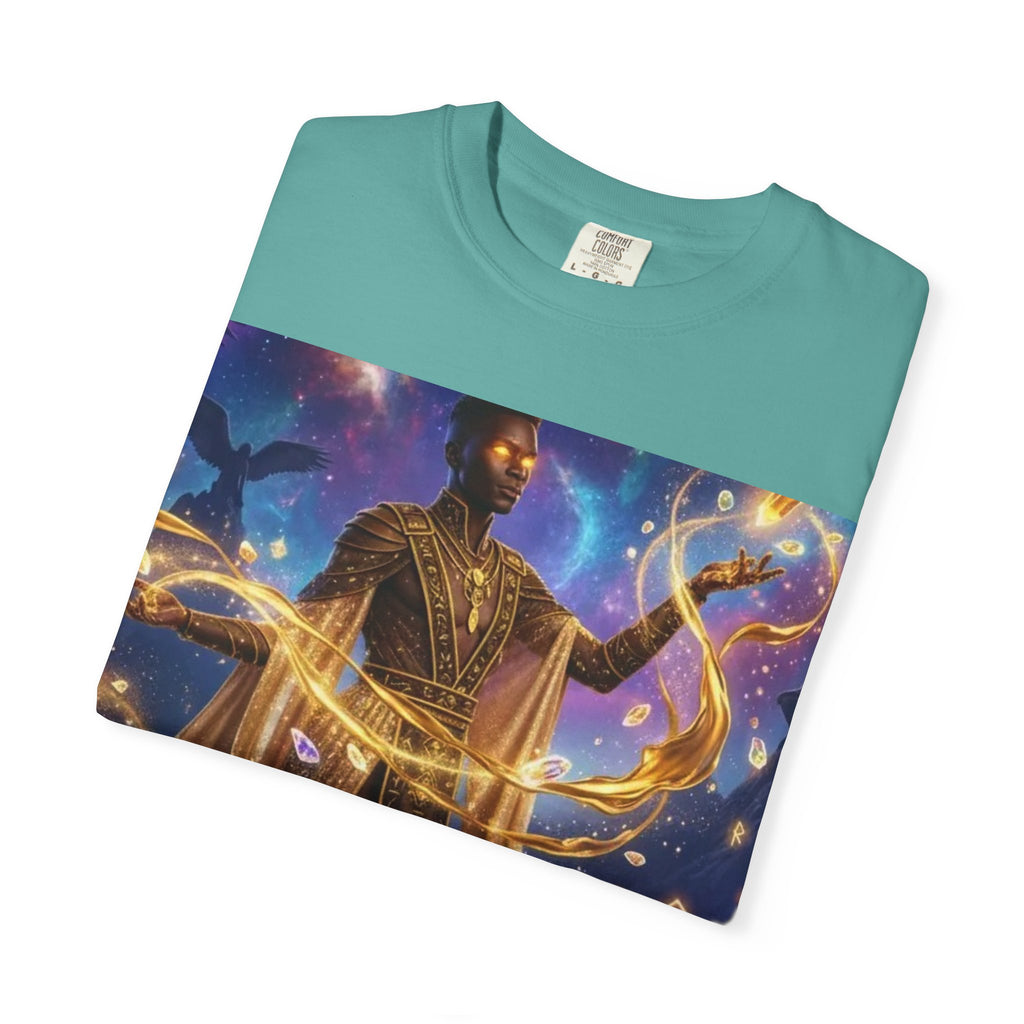 Cosmic Sorcerer T-Shirt — Celestial Magic Art Tee