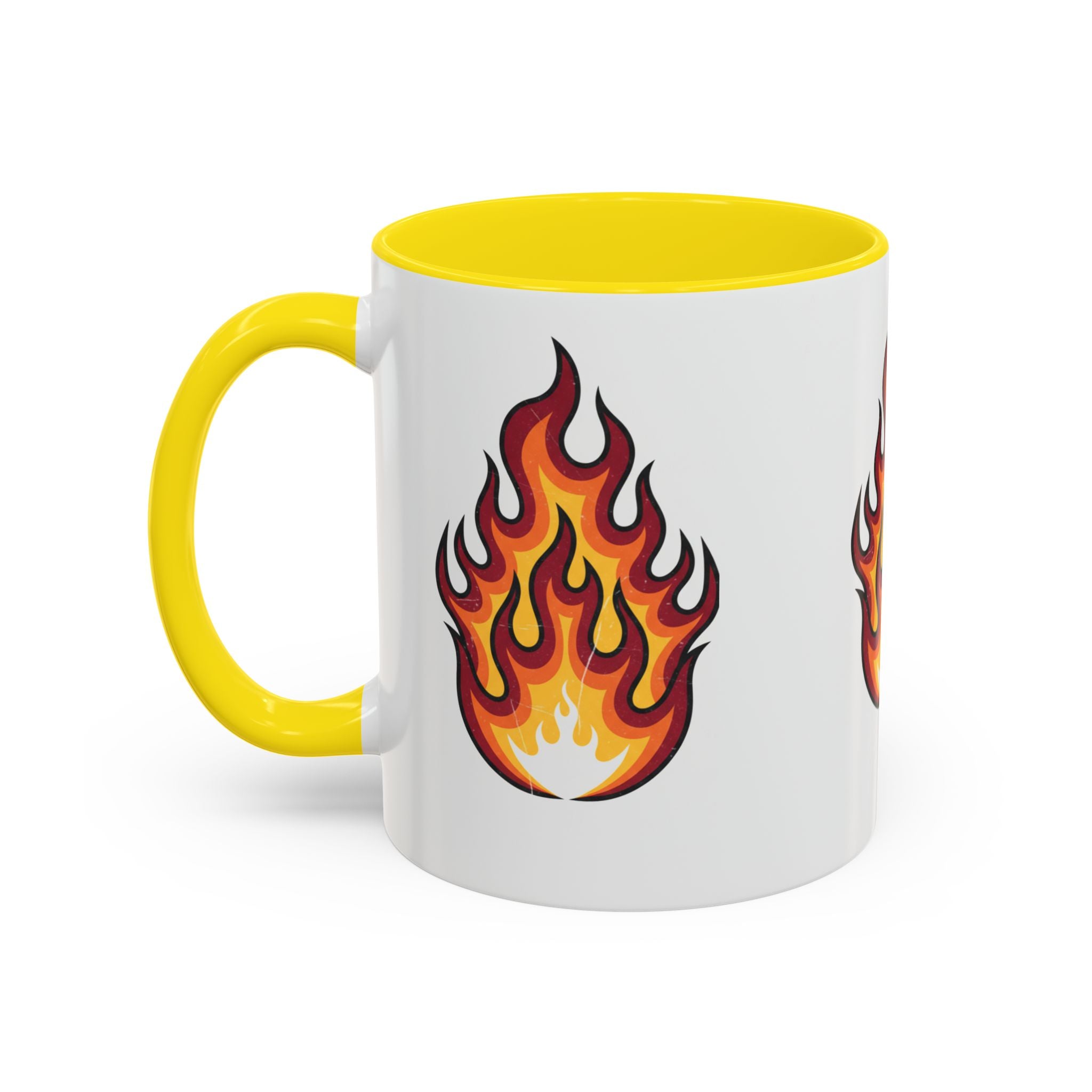 Flame Graphic Coffee Mug - Bold Accent Fire Design (11/15oz)