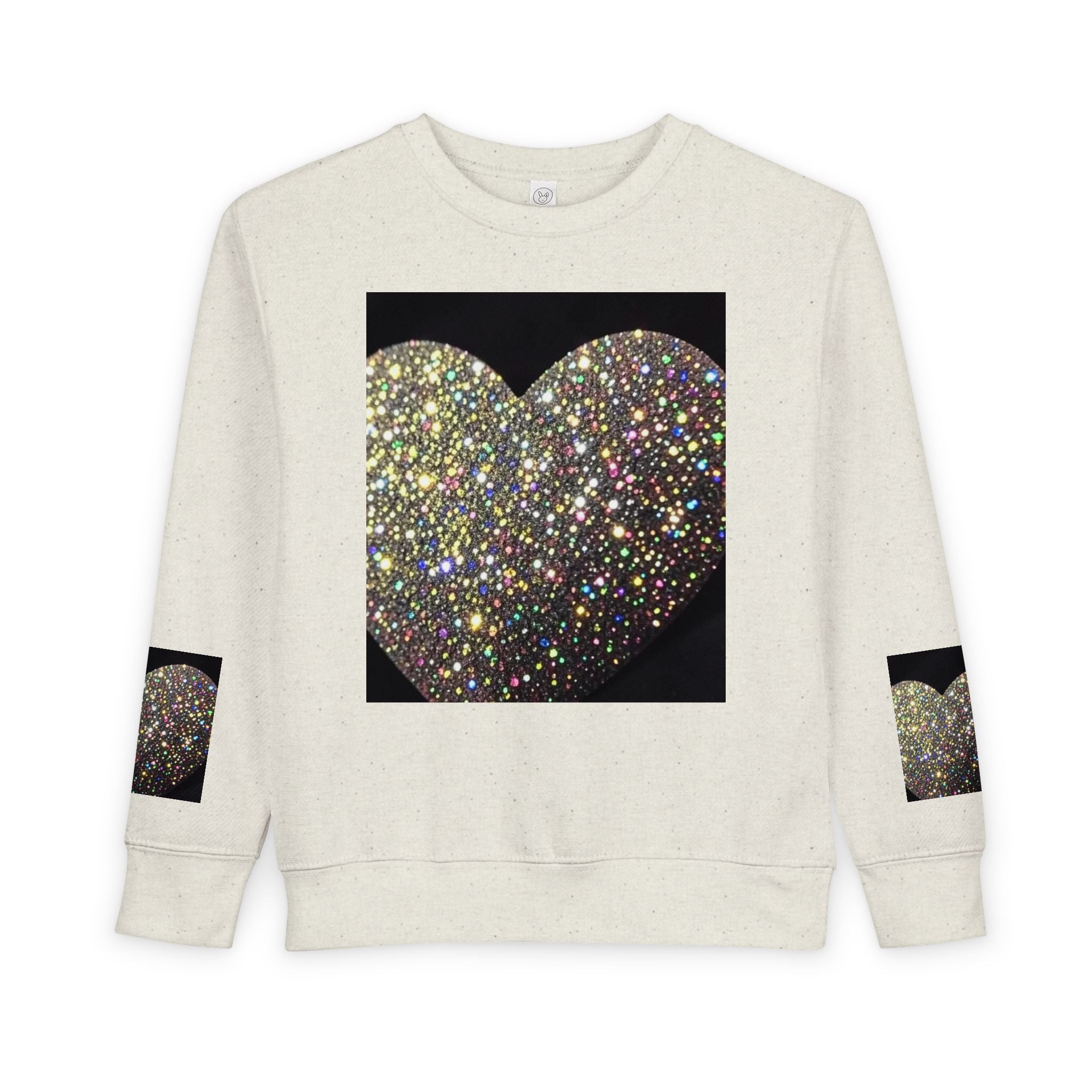 Glitter Heart Toddler Sweatshirt — Sparkly Sequin Heart Pullover for Kids