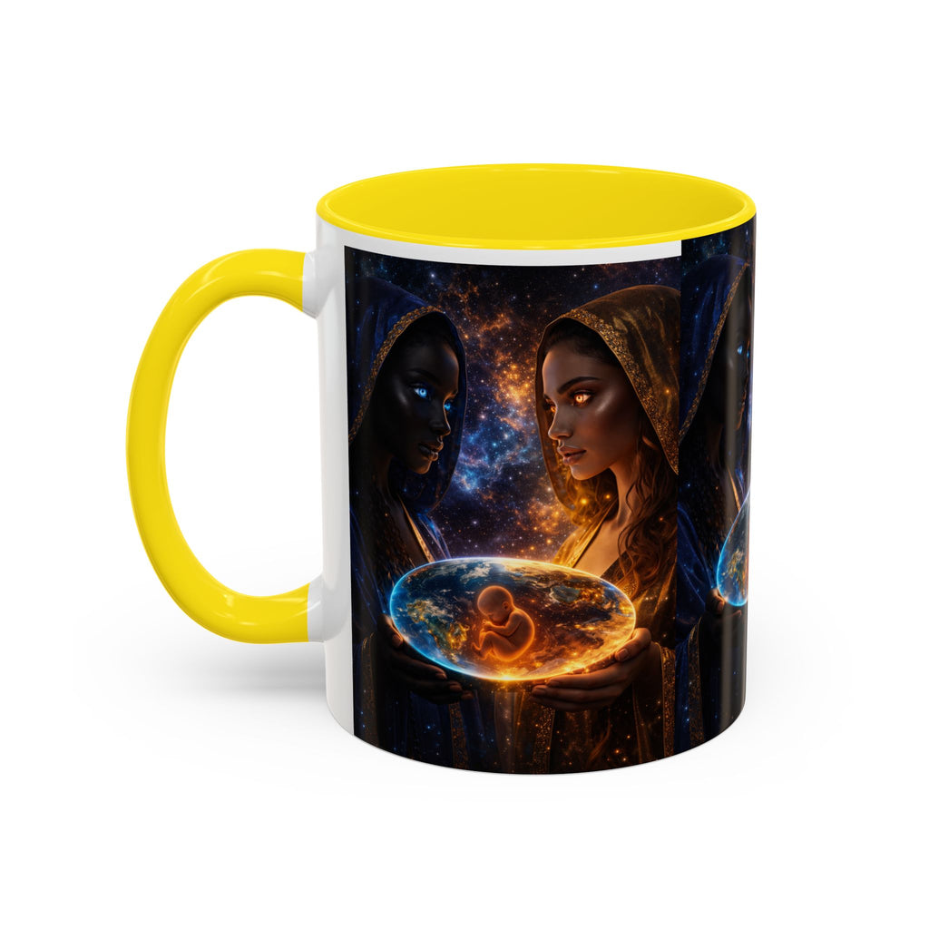 Mystic Sisters Coffee Mug — Cosmic Duality Art 11/15oz Accent Mug