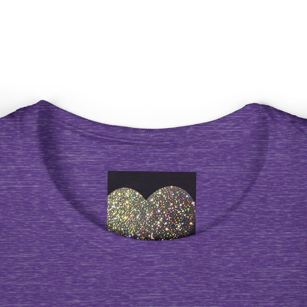 Glitter Heart Tee — Sparkling Sequin Heart Graphic Women's T-Shirt