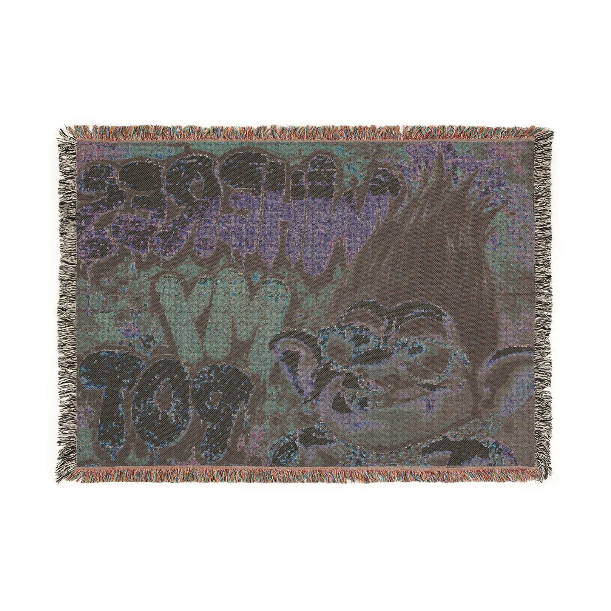 Where's My Pot Woven Throw Blanket – Funny Troll Graphic Decorative Blanket