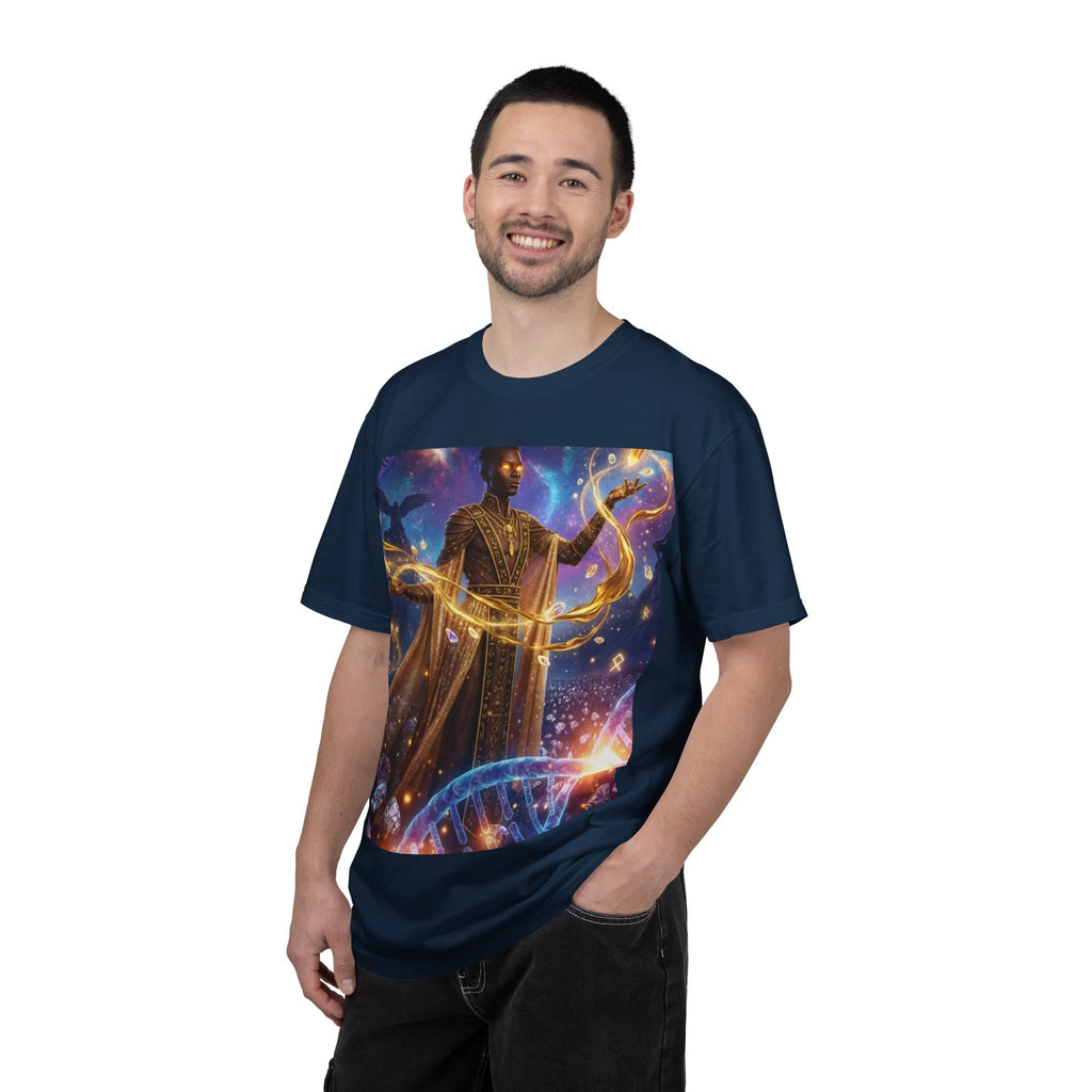 Cosmic Sorcerer T-Shirt — Celestial Magic Art Tee
