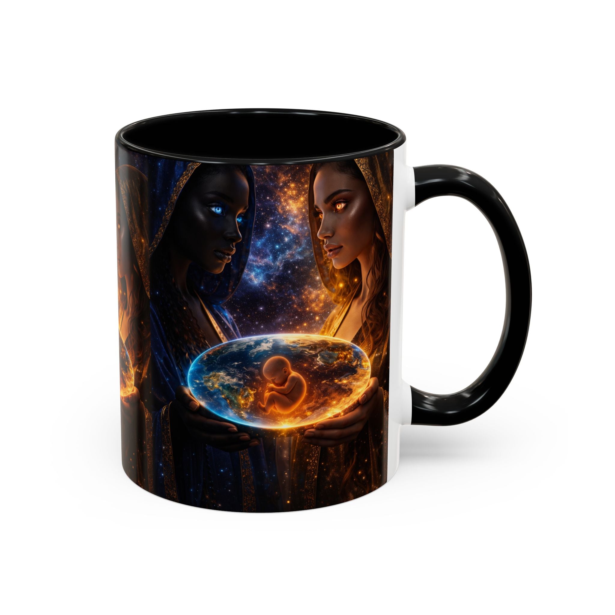 Mystic Sisters Coffee Mug — Cosmic Duality Art 11/15oz Accent Mug