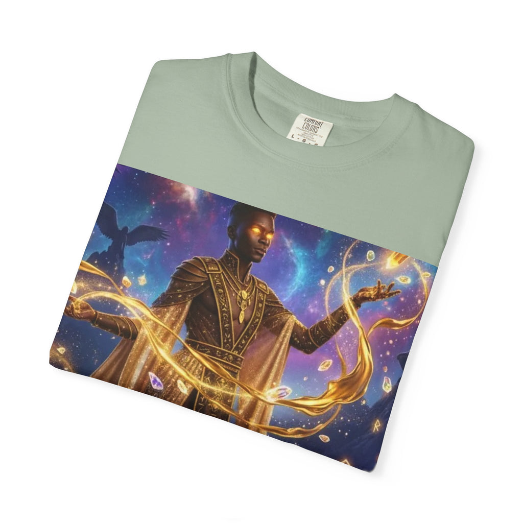 Cosmic Sorcerer T-Shirt — Celestial Magic Art Tee