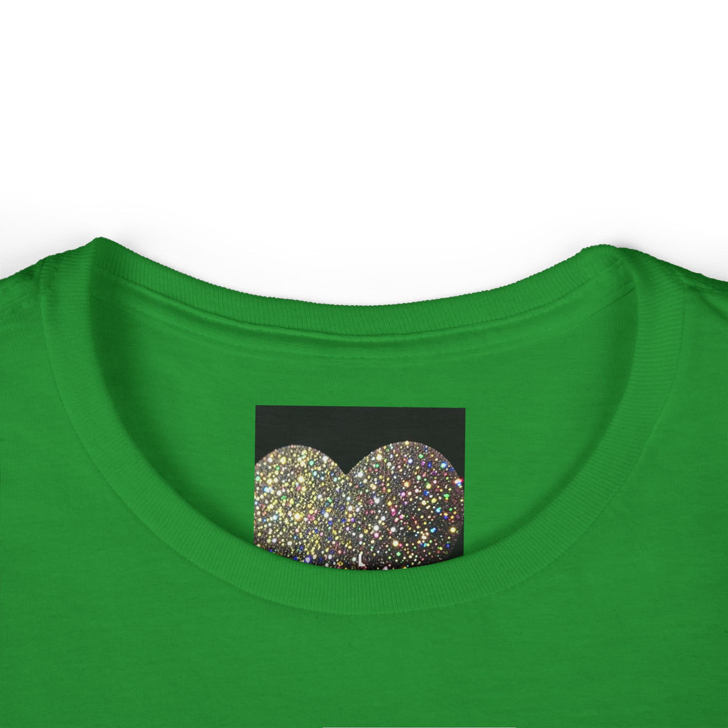 Glitter Heart Tee — Sparkling Sequin Heart Graphic Women's T-Shirt