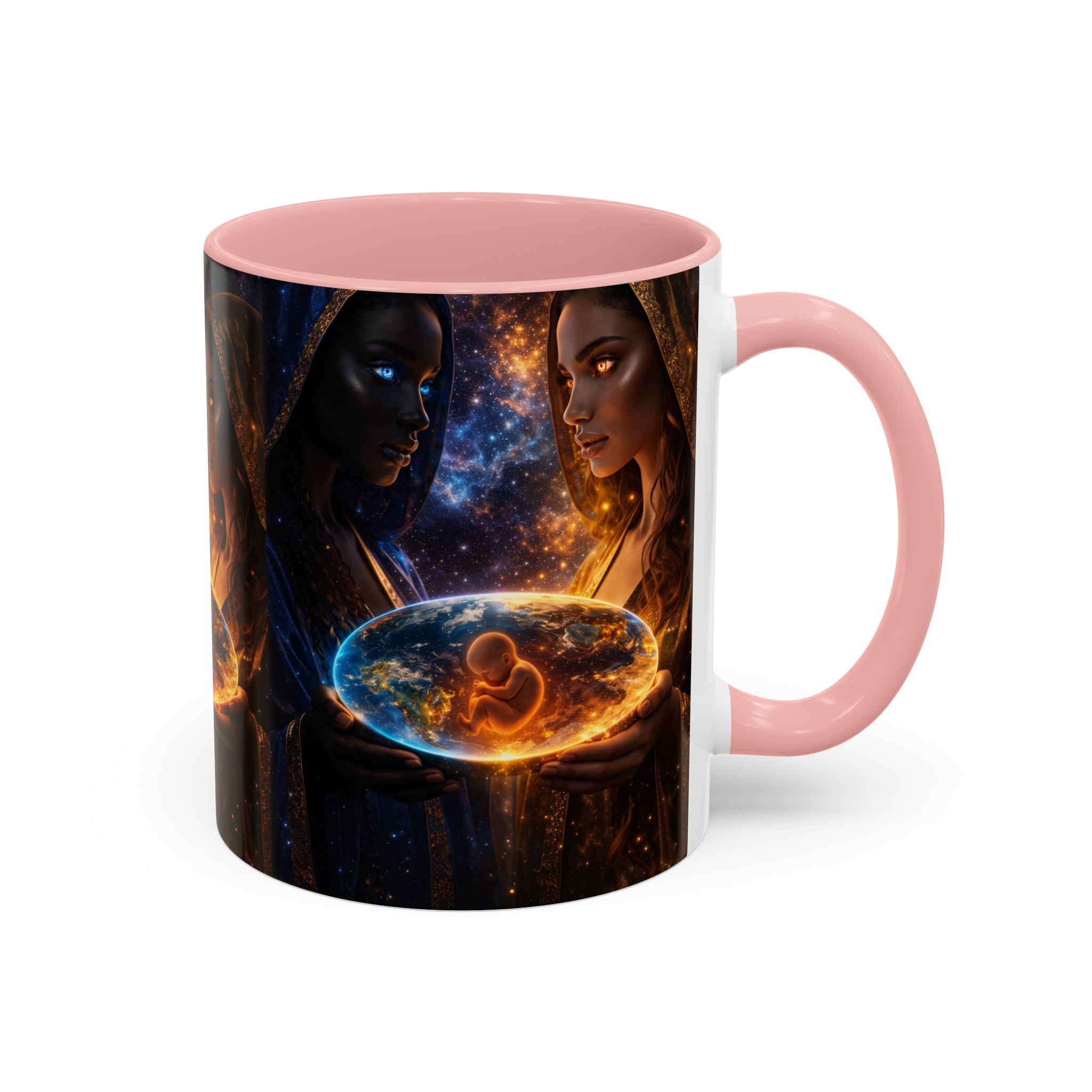 Mystic Sisters Coffee Mug — Cosmic Duality Art 11/15oz Accent Mug