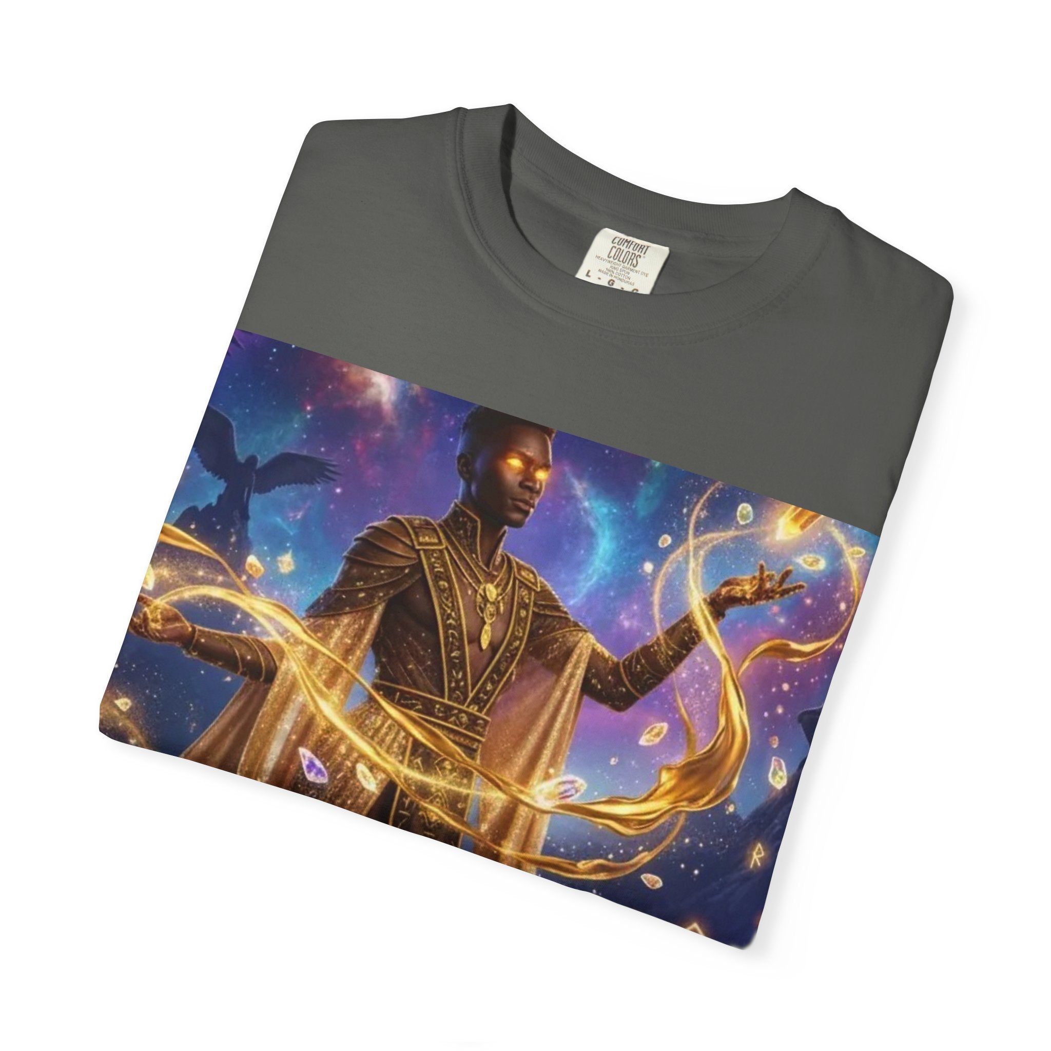 Cosmic Sorcerer T-Shirt — Celestial Magic Art Tee
