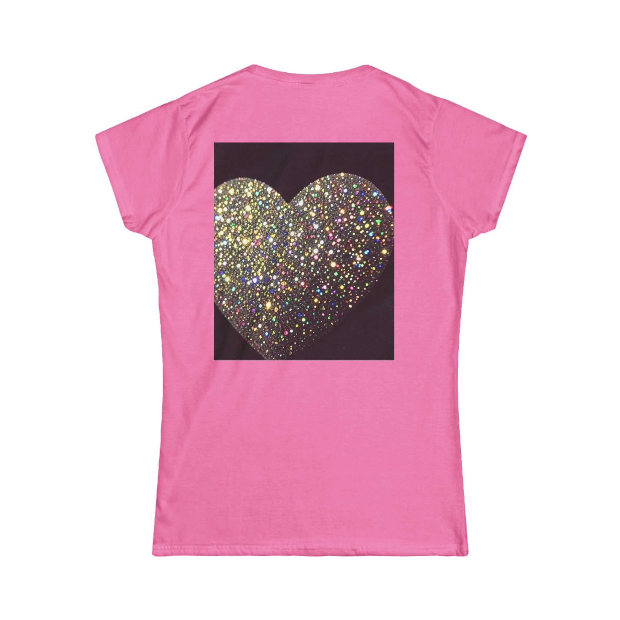 Glitter Heart Tee — Sparkling Sequin Heart Graphic Women's T-Shirt