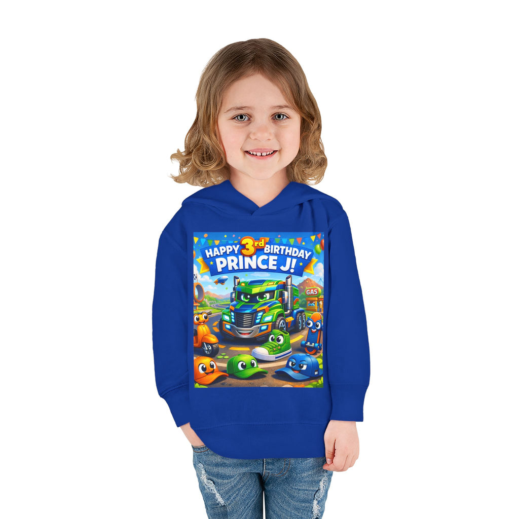Toddler Hoodie — Colorful Birthday Truck & Candy Party Kids Pullover