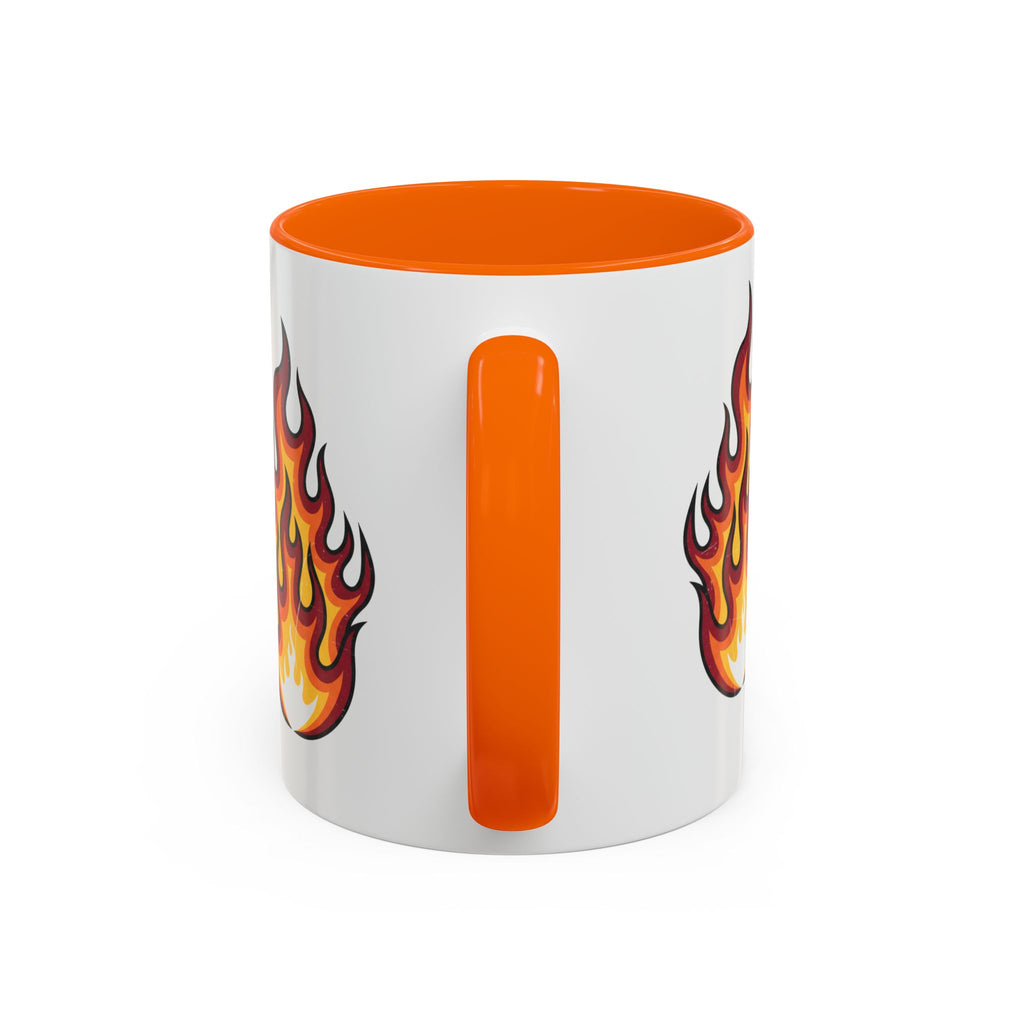 Flame Graphic Coffee Mug - Bold Accent Fire Design (11/15oz)