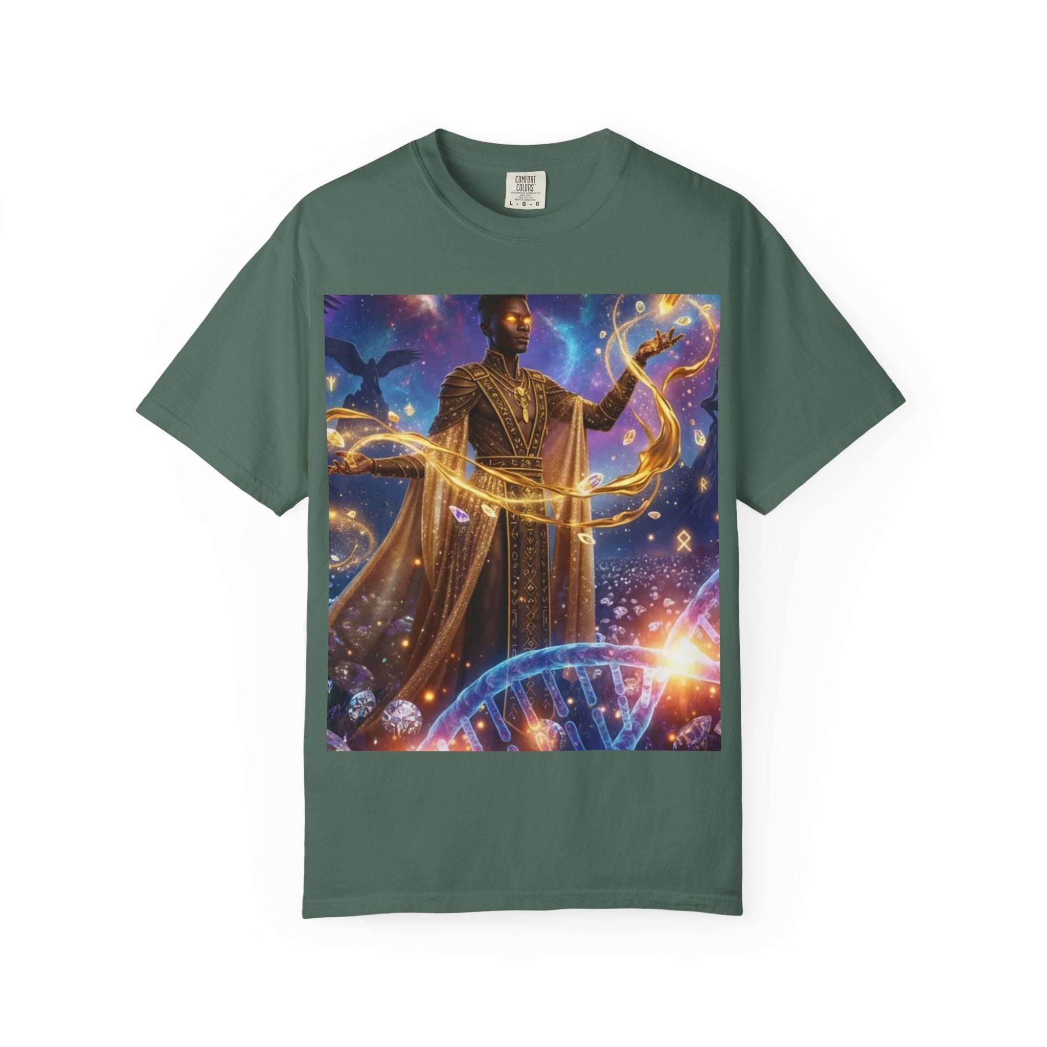 Cosmic Sorcerer T-Shirt — Celestial Magic Art Tee
