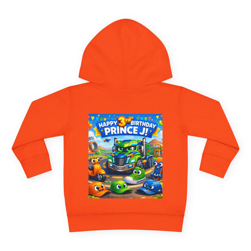 Toddler Hoodie — Colorful Birthday Truck & Candy Party Kids Pullover