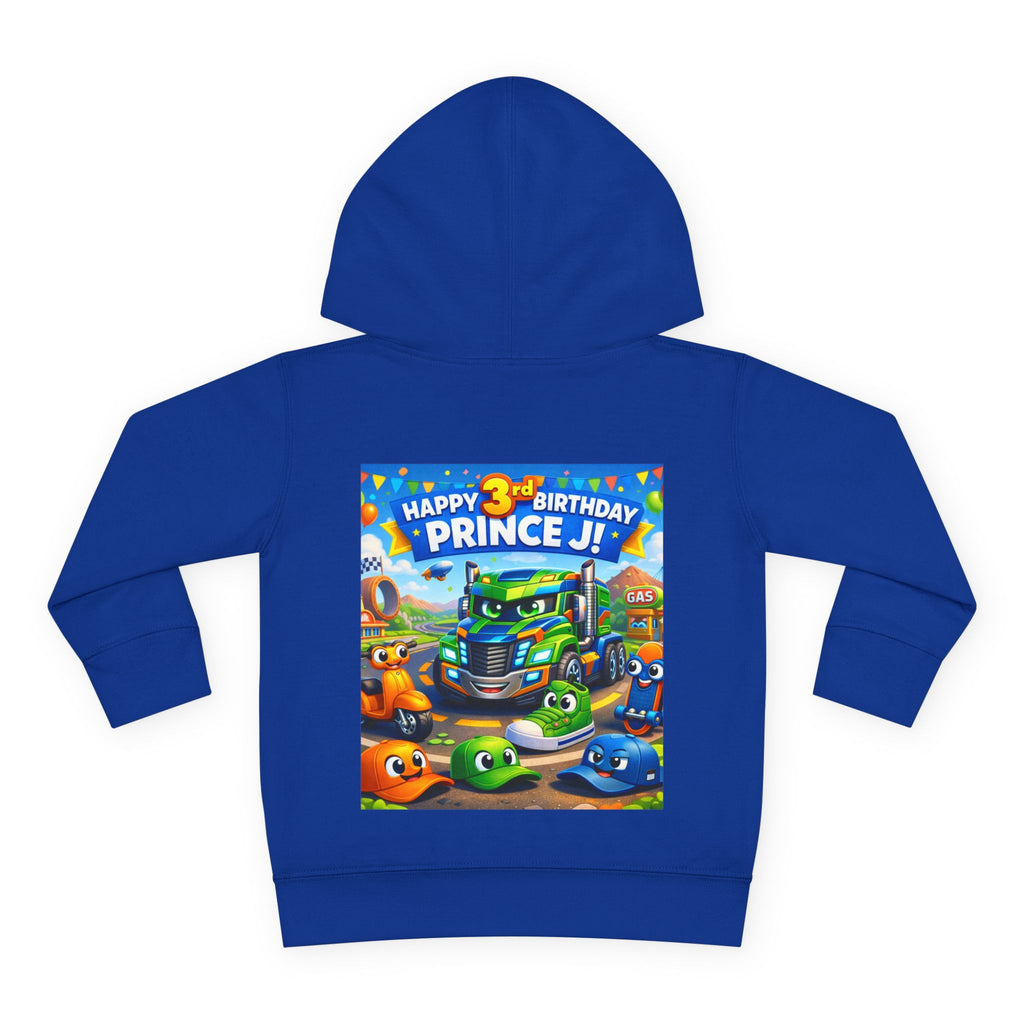 Toddler Hoodie — Colorful Birthday Truck & Candy Party Kids Pullover