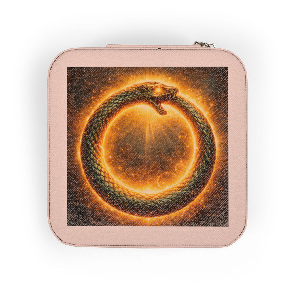Jewelry Travel Case — Golden Ouroboros Compact Jewelry Organizer