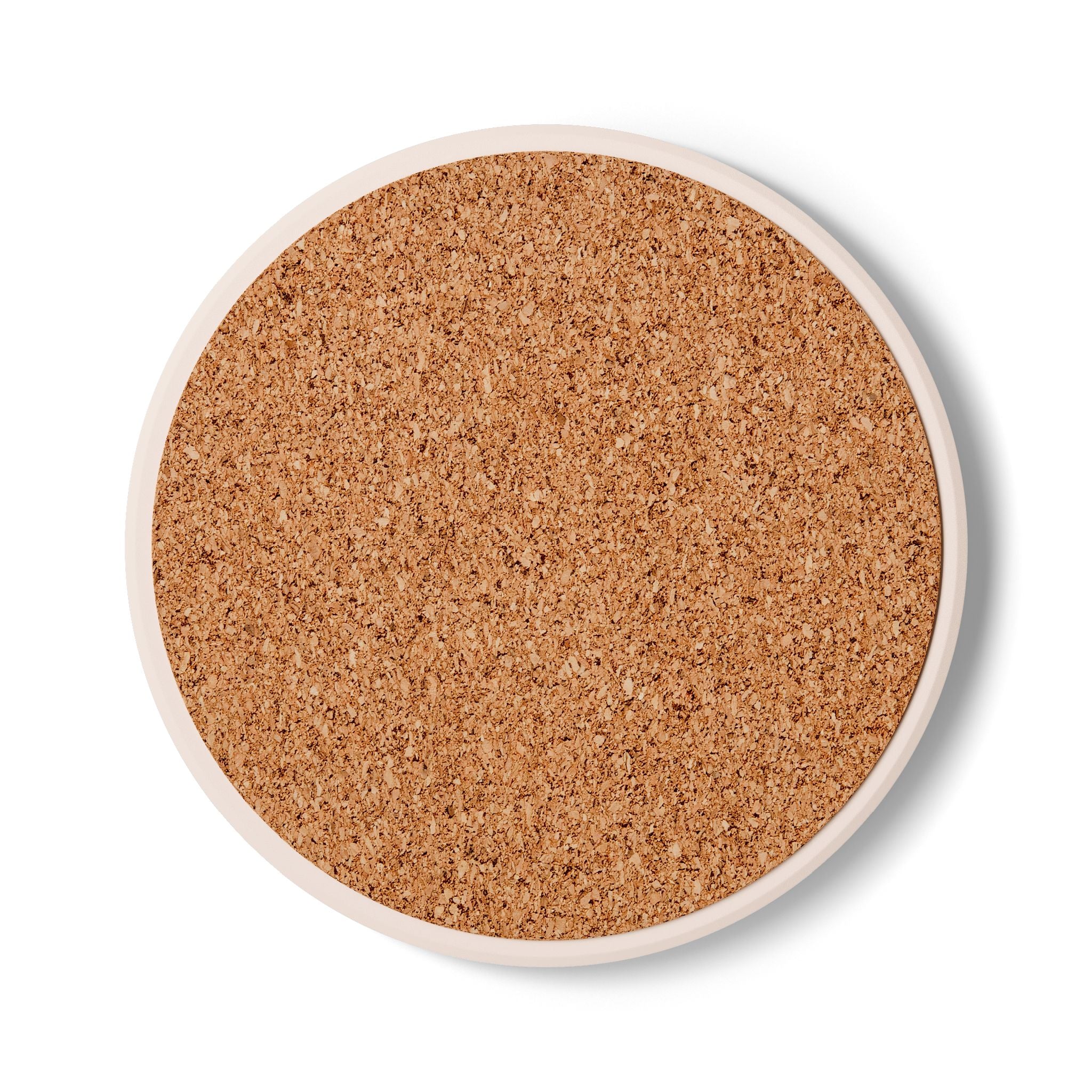 Glitter Heart Ceramic Coaster — Sparkling Gold Confetti Drink Coaster