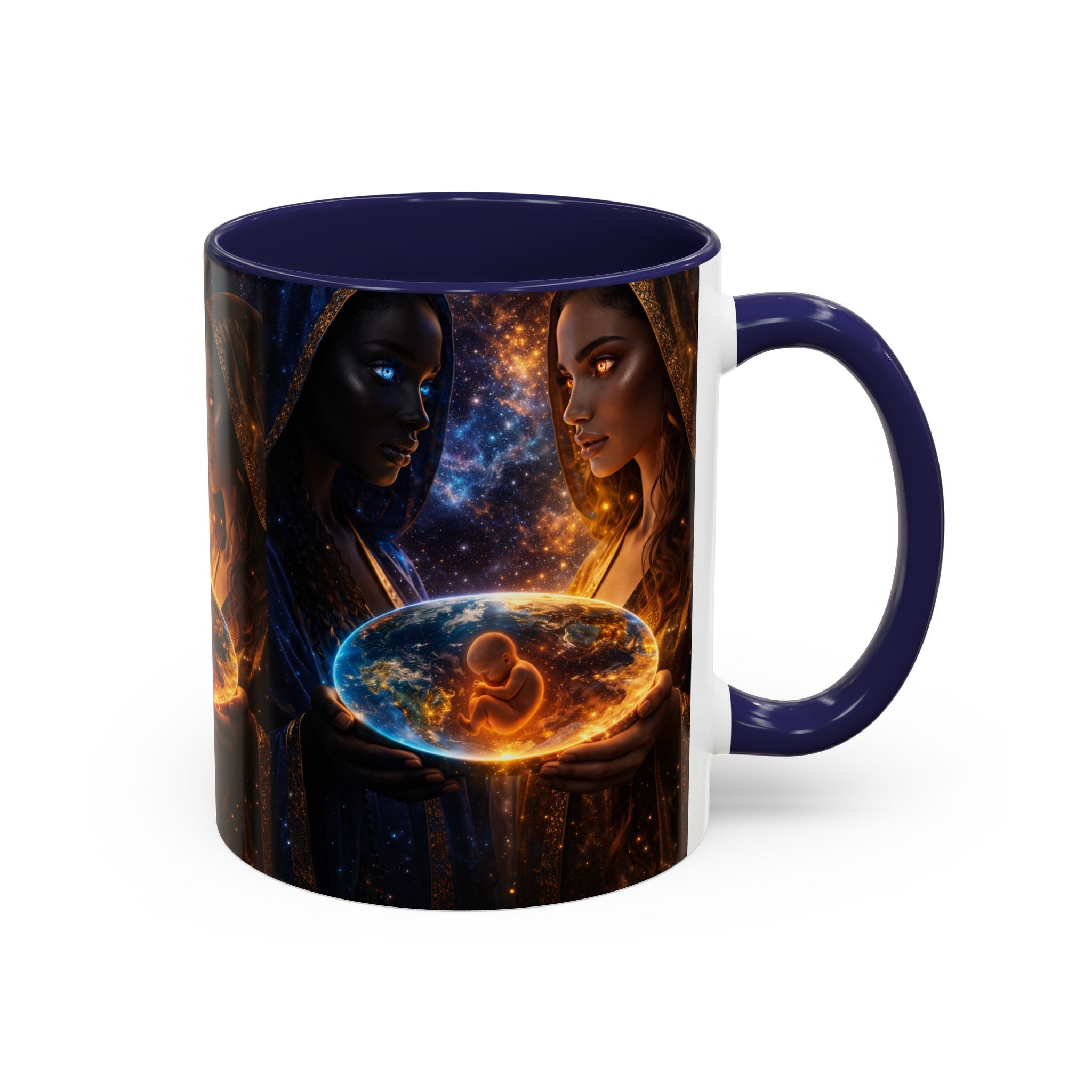 Mystic Sisters Coffee Mug — Cosmic Duality Art 11/15oz Accent Mug