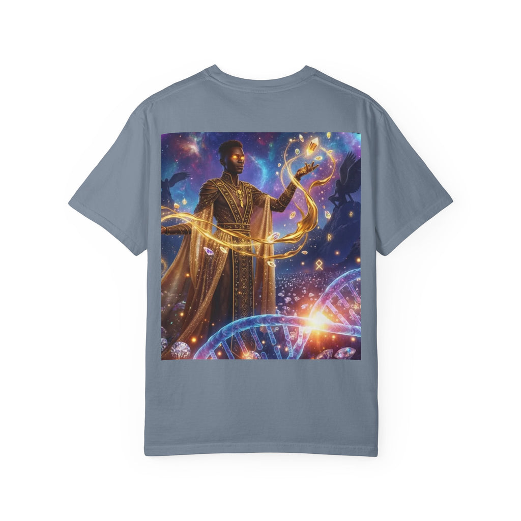 Cosmic Sorcerer T-Shirt — Celestial Magic Art Tee
