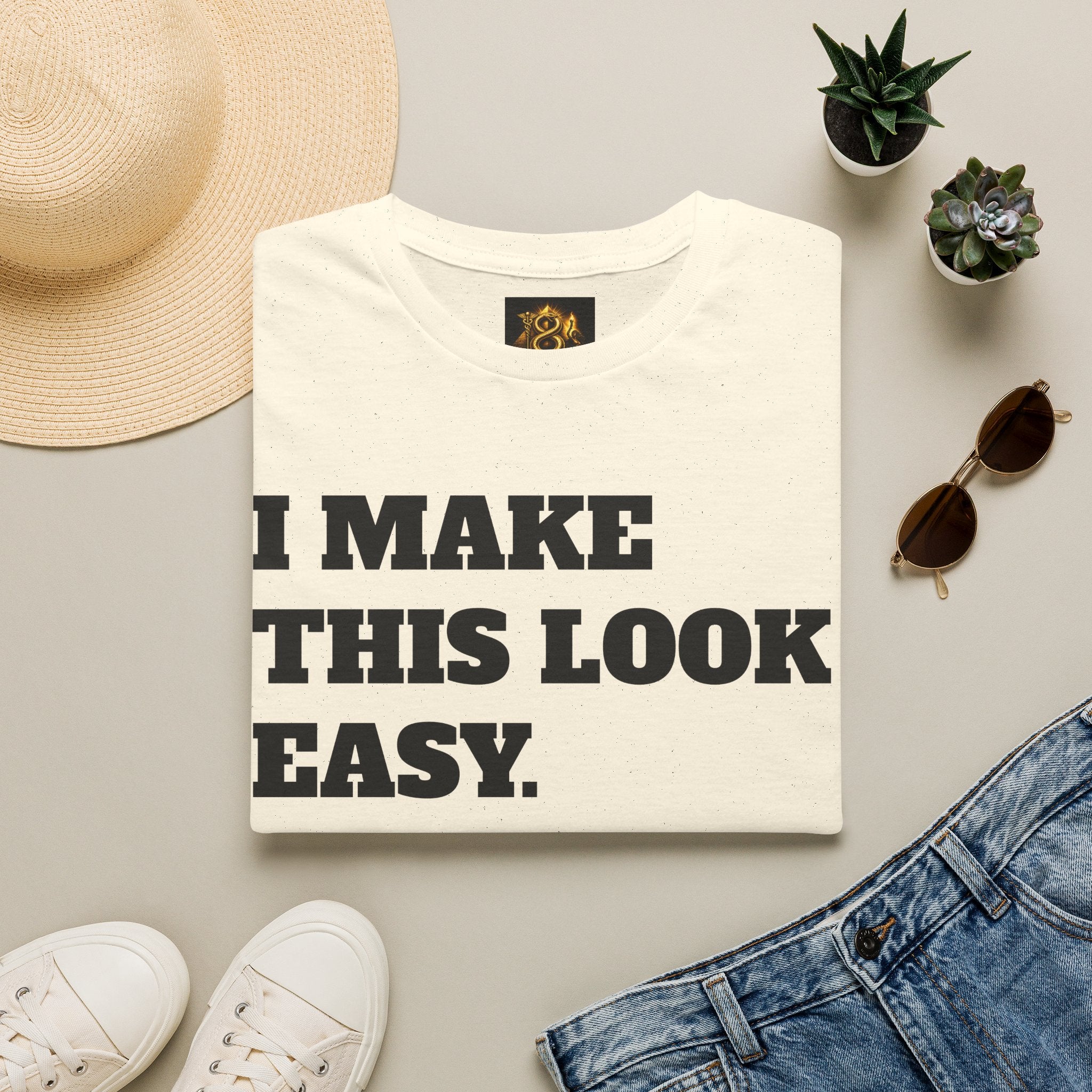 T-Shirt — "I Make This Look Easy. You Look Stressed." Bold Graphic Tee