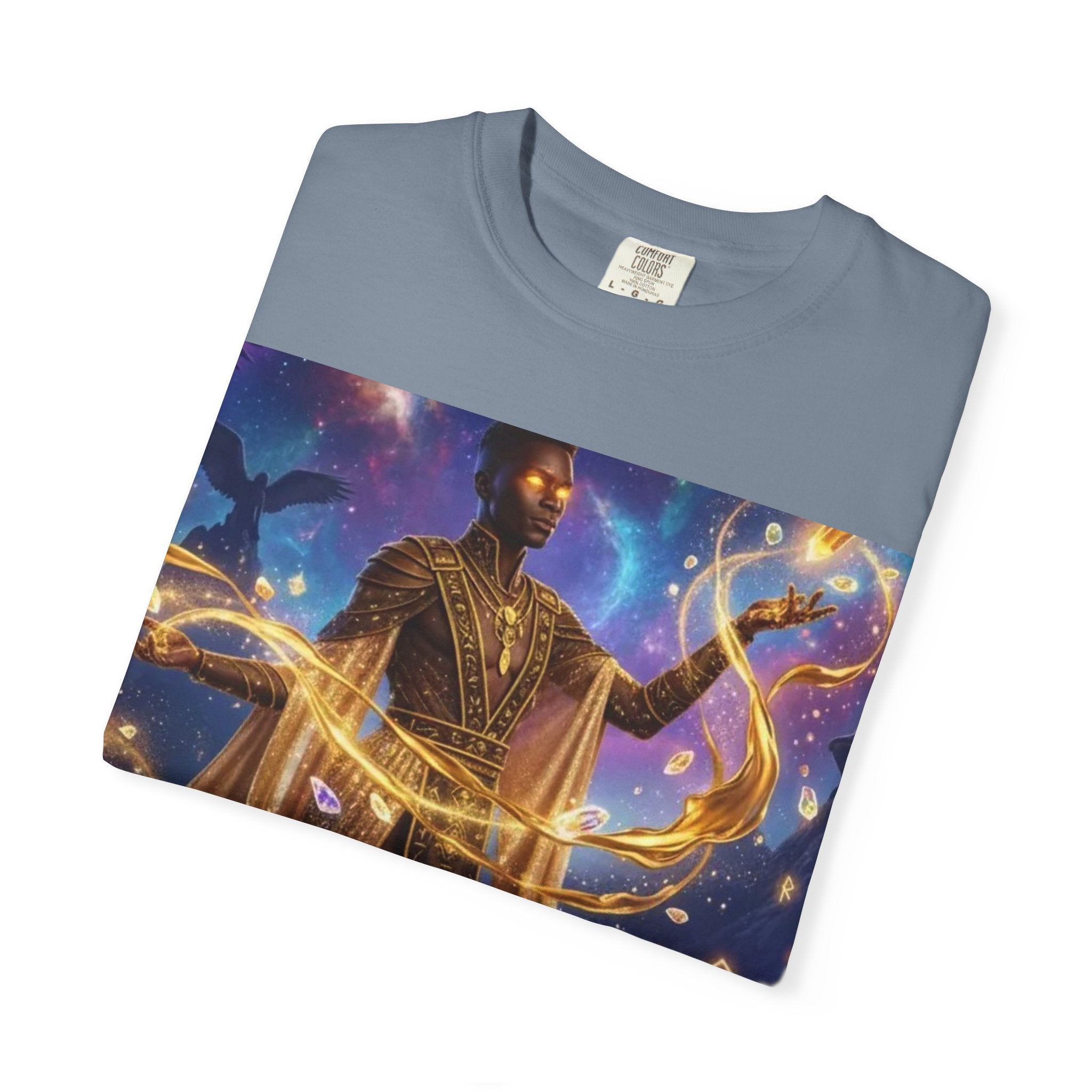 Cosmic Sorcerer T-Shirt — Celestial Magic Art Tee