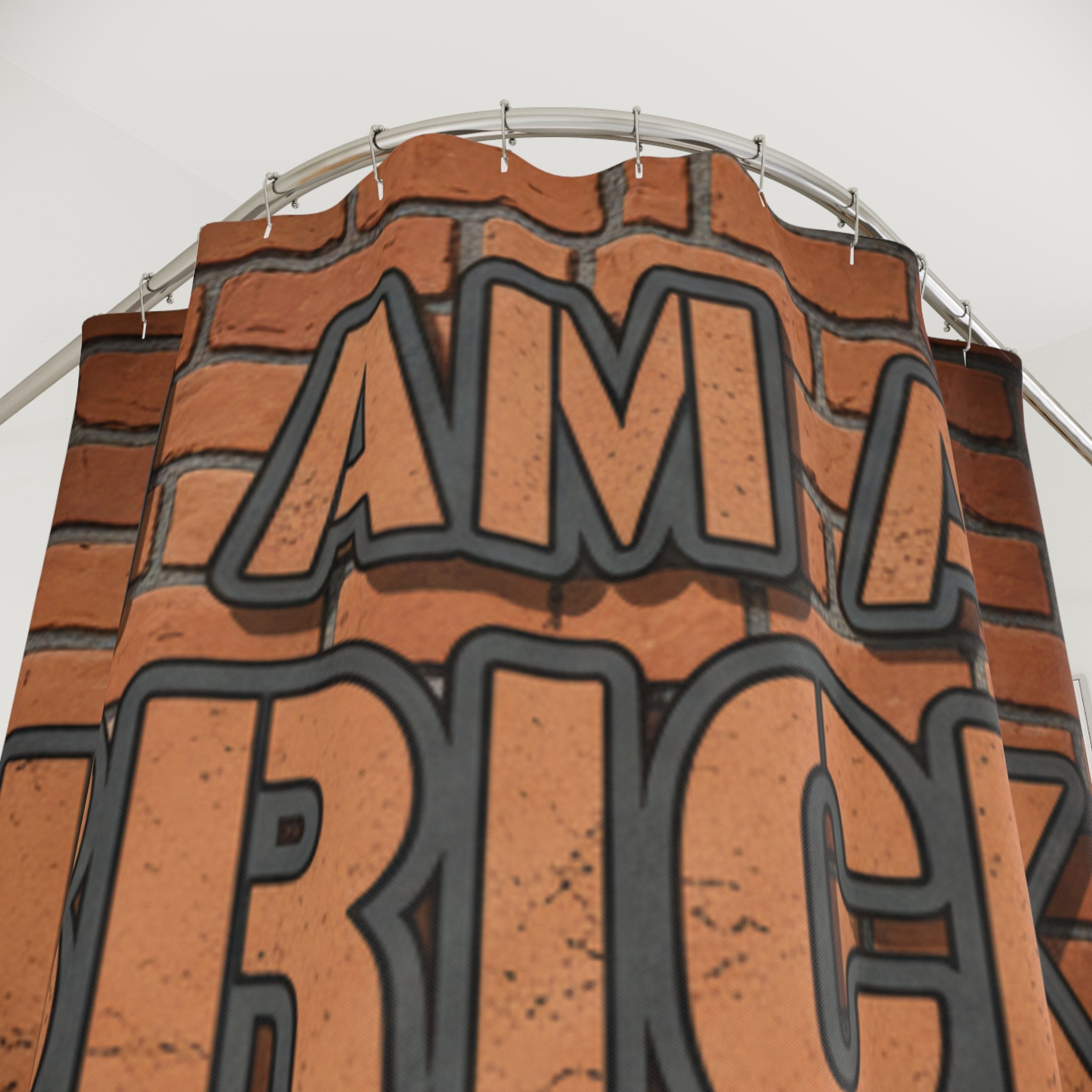 Shower Curtain — I Am a Bricklayer Brick Wall Design (Construction Gift)