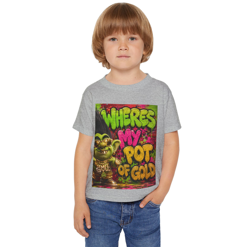 Toddler T-Shirt — "Where's My Pot of Gold" St. Patrick’s Day Troll Tee
