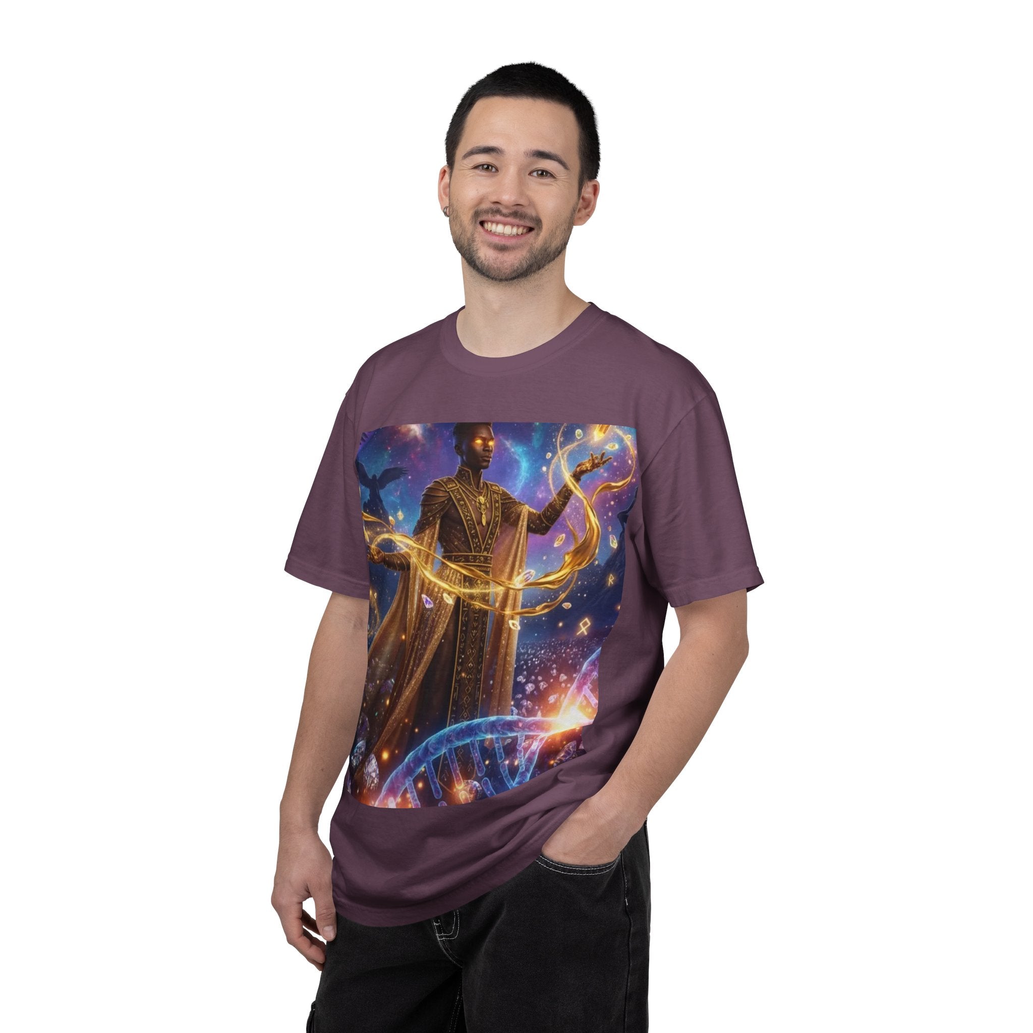 Cosmic Sorcerer T-Shirt — Celestial Magic Art Tee