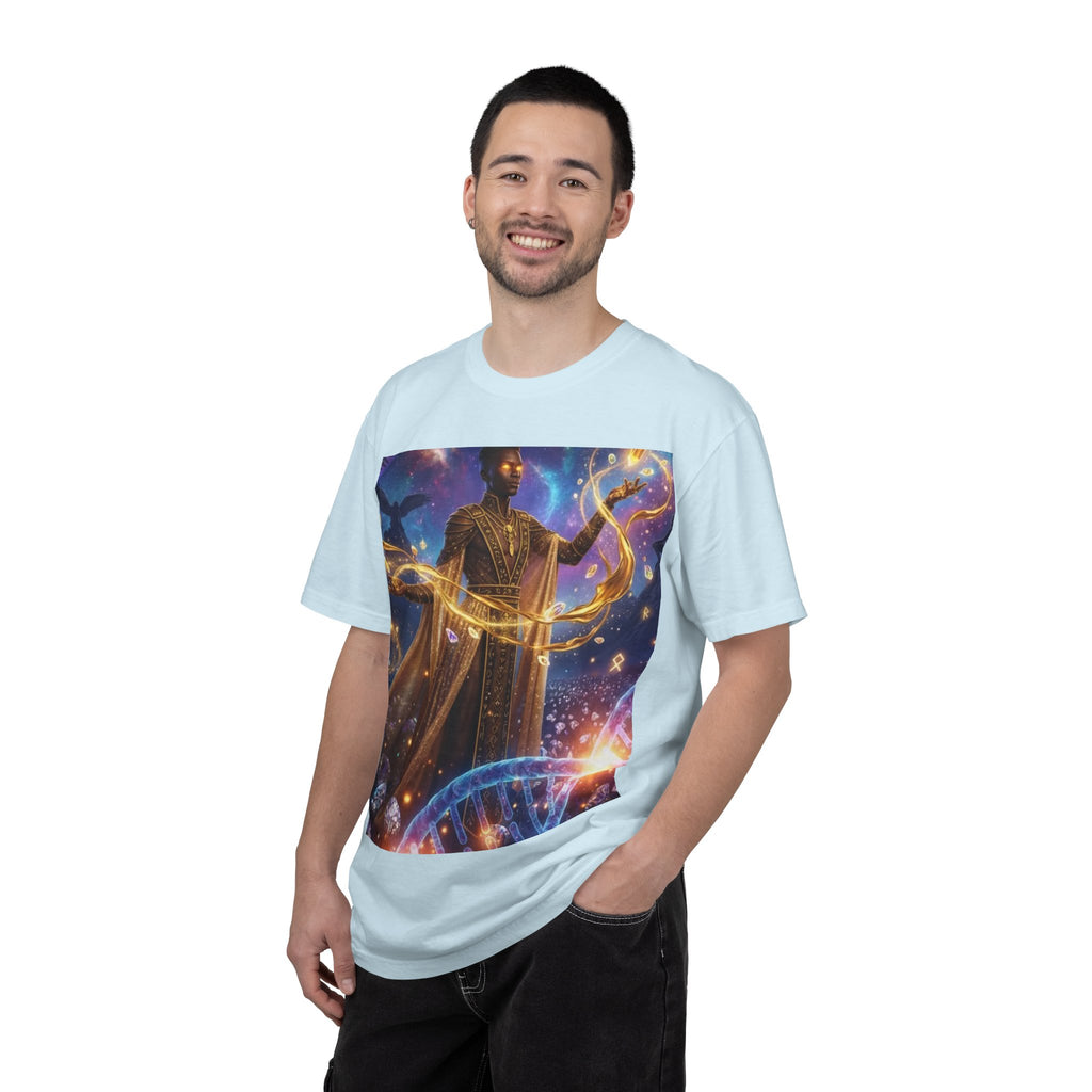 Cosmic Sorcerer T-Shirt — Celestial Magic Art Tee