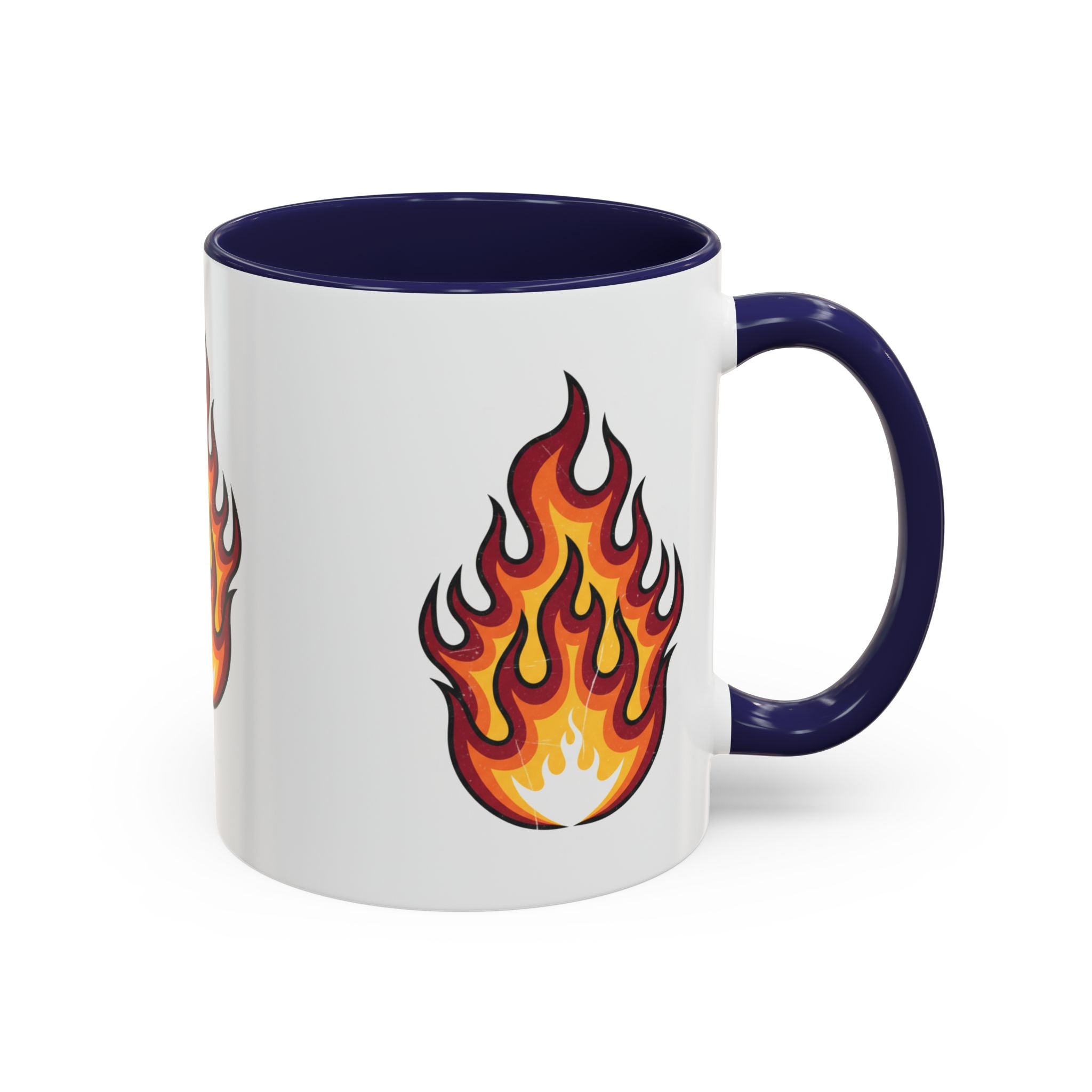 Flame Graphic Coffee Mug - Bold Accent Fire Design (11/15oz)