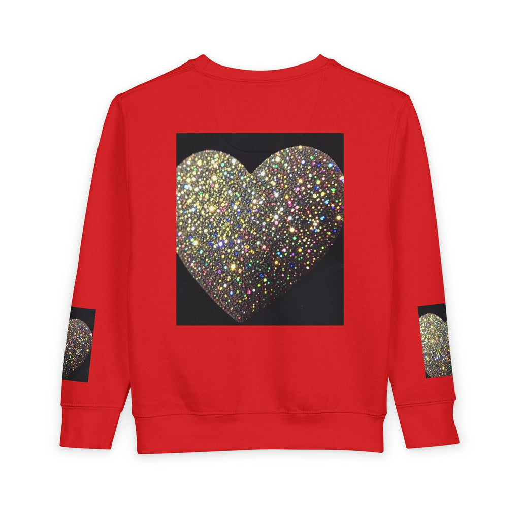 Glitter Heart Toddler Sweatshirt — Sparkly Sequin Heart Pullover for Kids