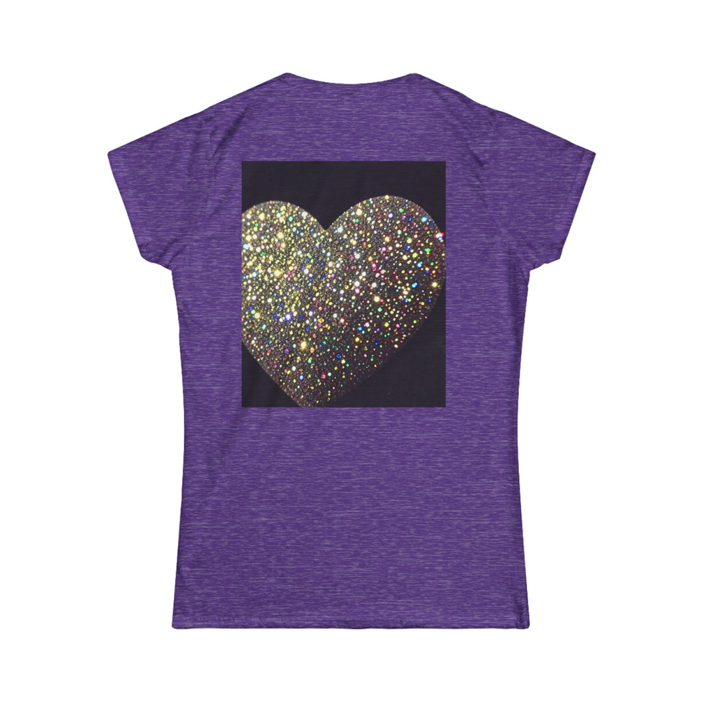 Glitter Heart Tee — Sparkling Sequin Heart Graphic Women's T-Shirt