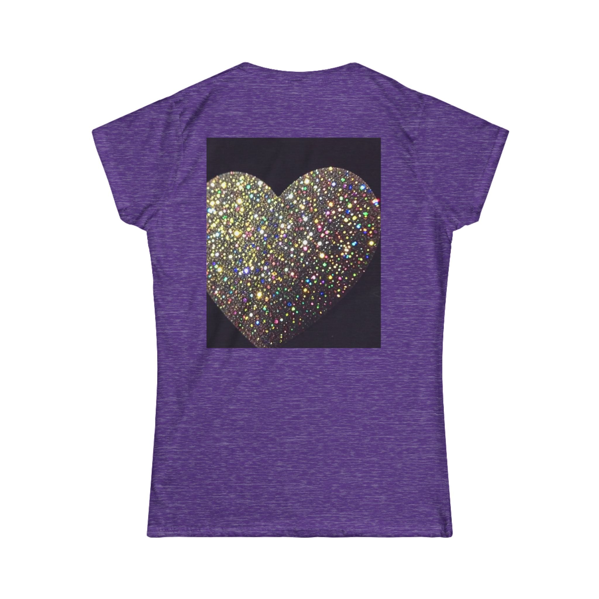 Glitter Heart Tee — Sparkling Sequin Heart Graphic Women's T-Shirt