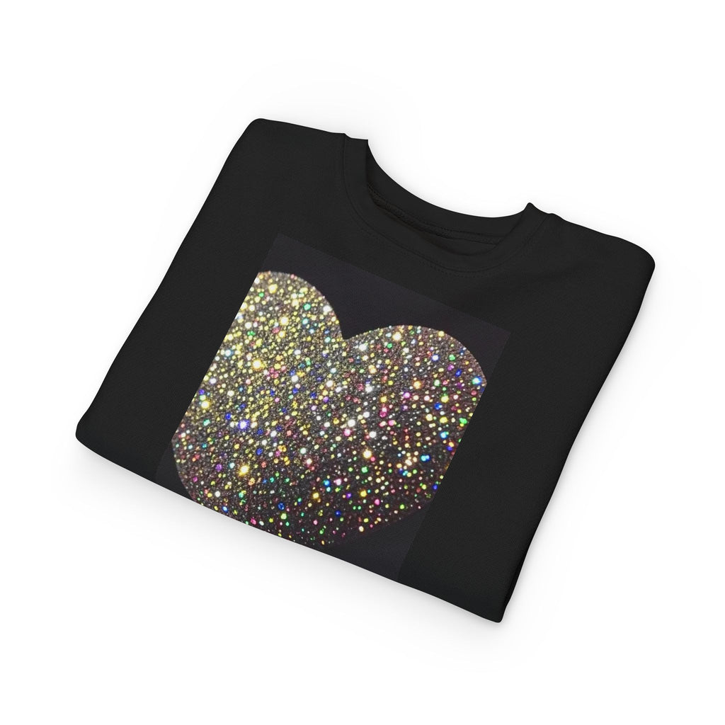 Glitter Heart Toddler Sweatshirt — Sparkly Sequin Heart Pullover for Kids