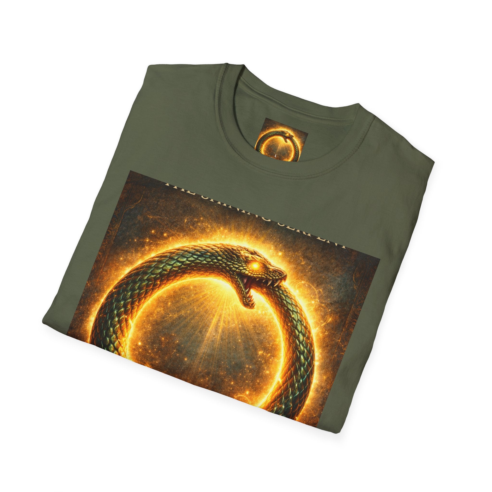 Ouroboros Flame T-Shirt — Fiery Snake Circle Graphic Tee