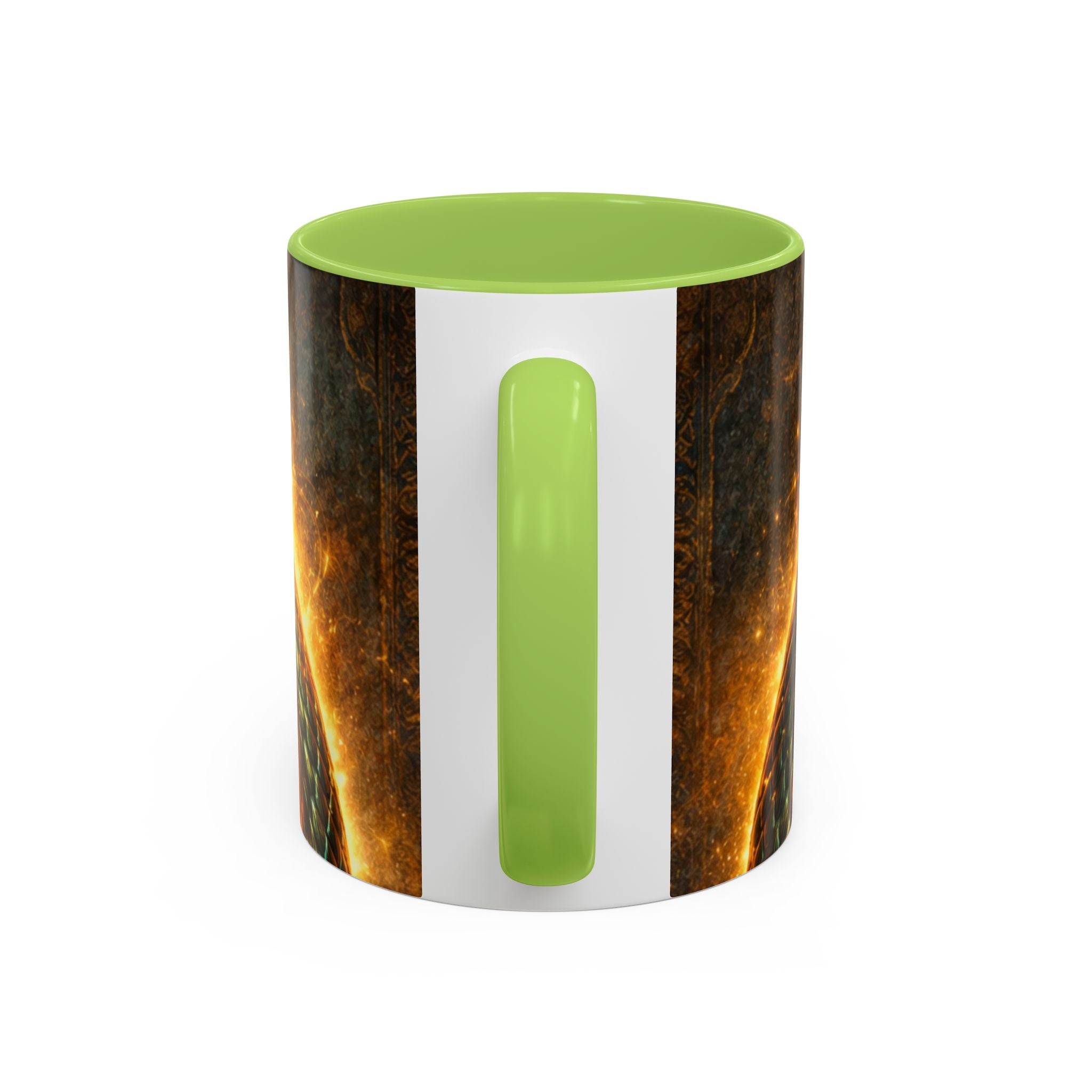 Ouroboros Serpent Accent Coffee Mug — Fiery Mythic Snake Design (11/15oz)